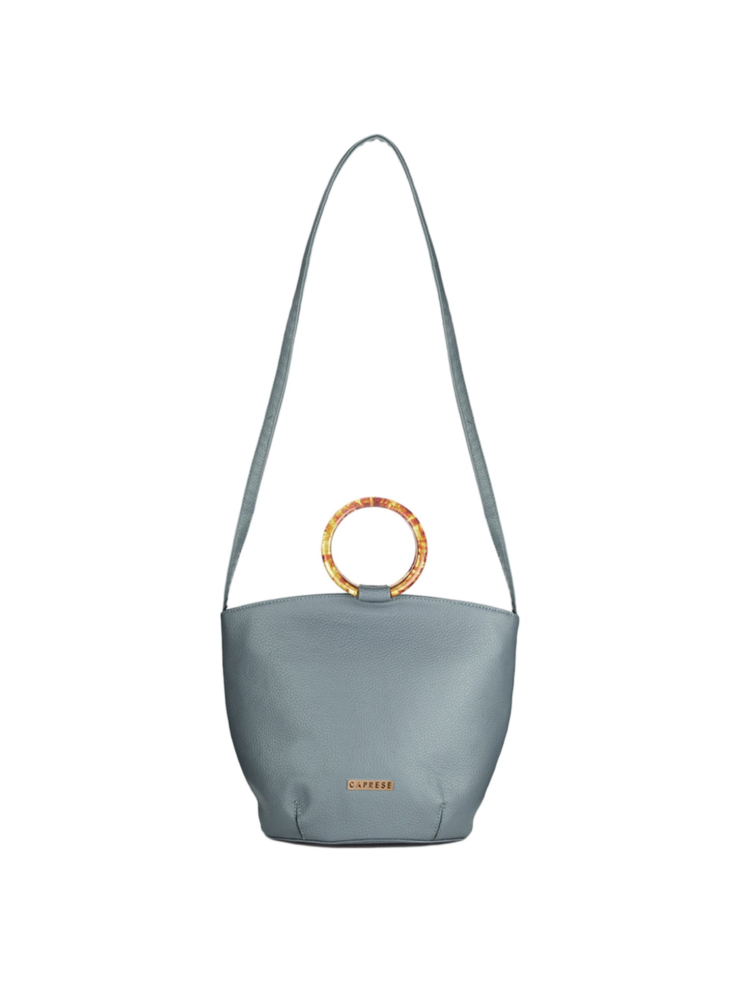 Buy Caprese Grey Solid Medium Sling Handbag Online At Best Price