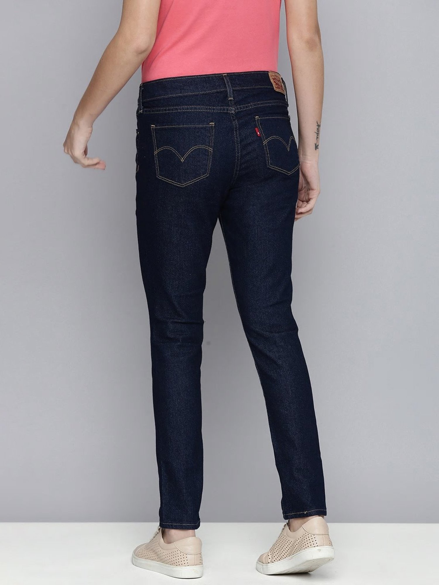 Levi's 711 skinny dark on sale blue