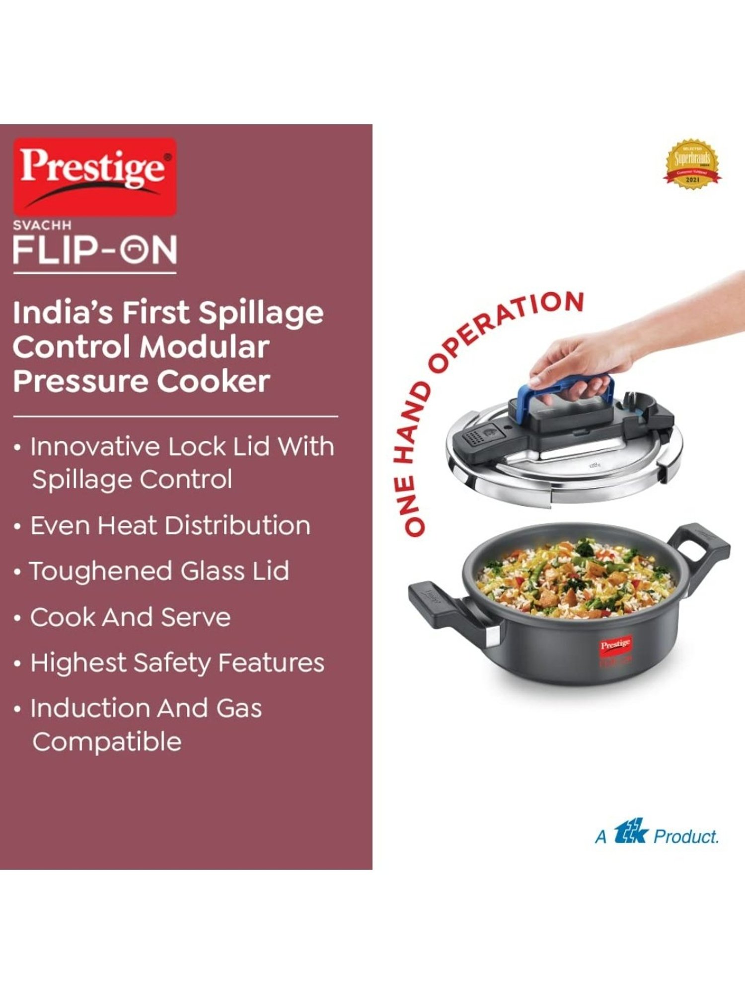 Buy Prestige Svachh Flip on Pressure Cooker 3L at Best Price