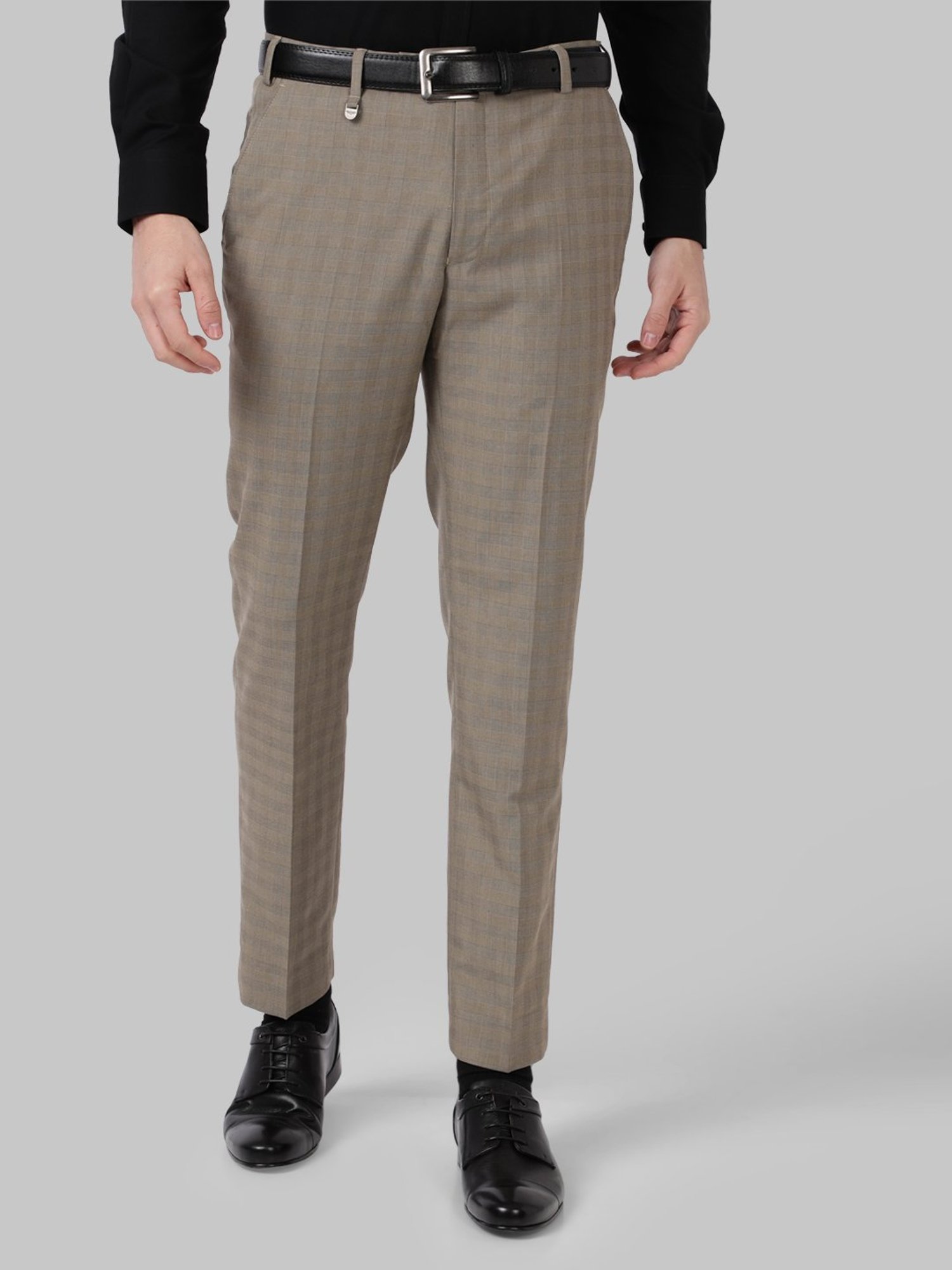 Buy Men Olive Green Super Slim Fit Formal Trousers online  Looksgudin