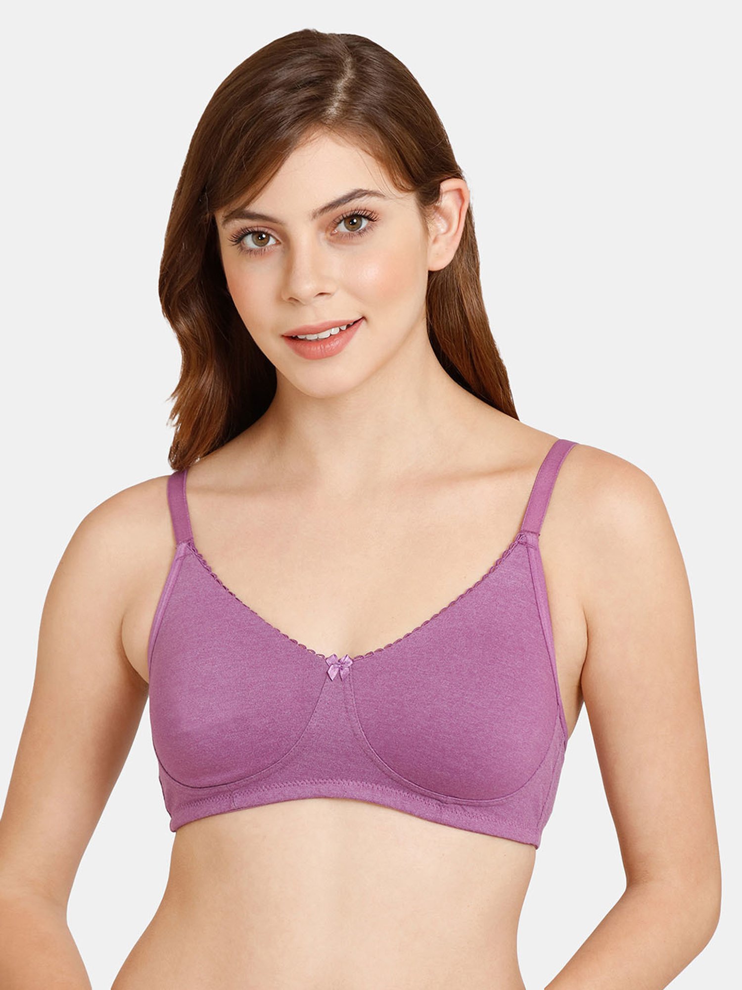 Buy Rosaline by Zivame Purple Non-wired Non-padded T-Shirt Bra for Women  Online @ Tata CLiQ