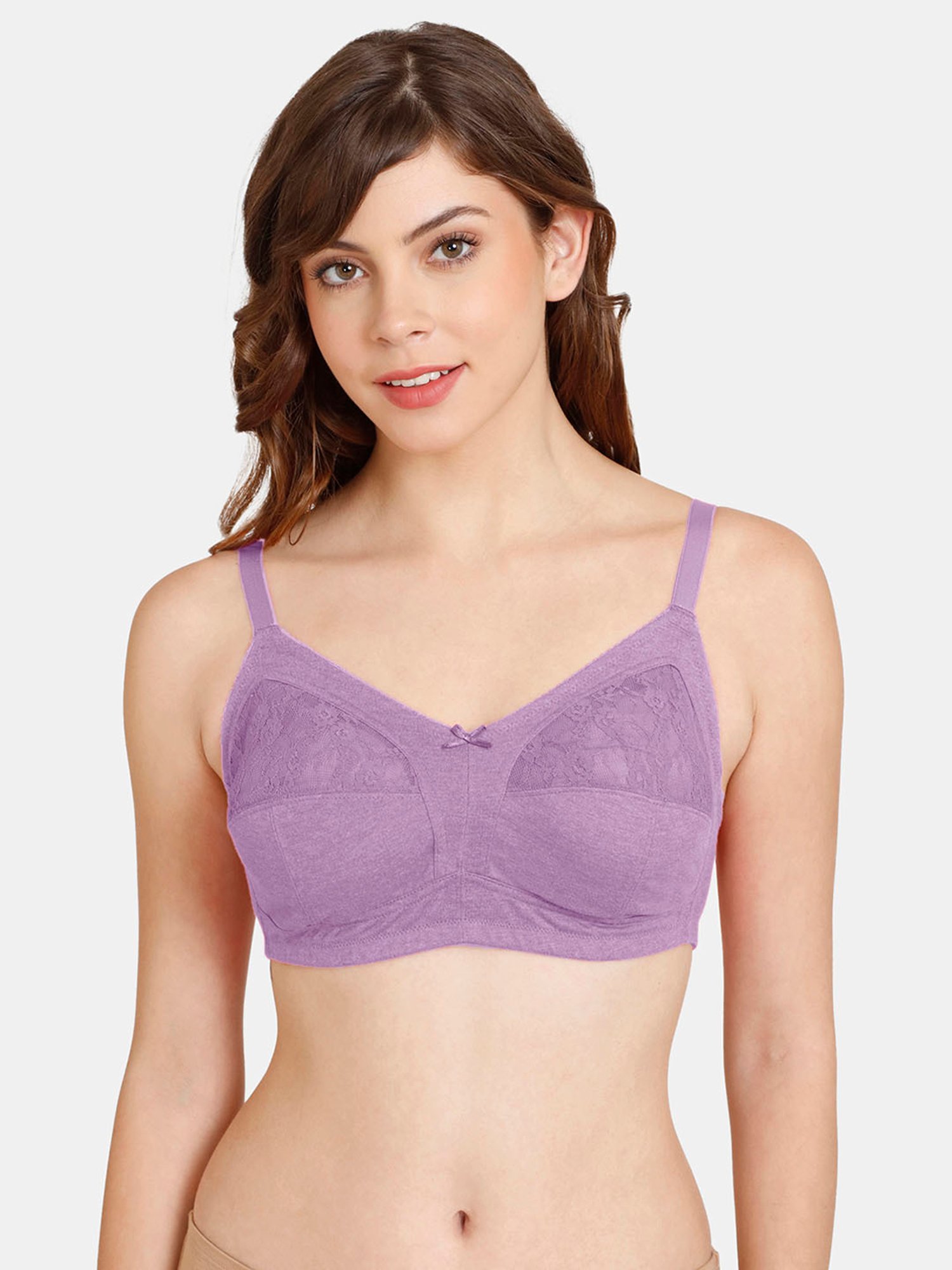 Buy Rosaline by Zivame Purple Non-wired Non-padded Full Coverage Bra for  Women Online @ Tata CLiQ