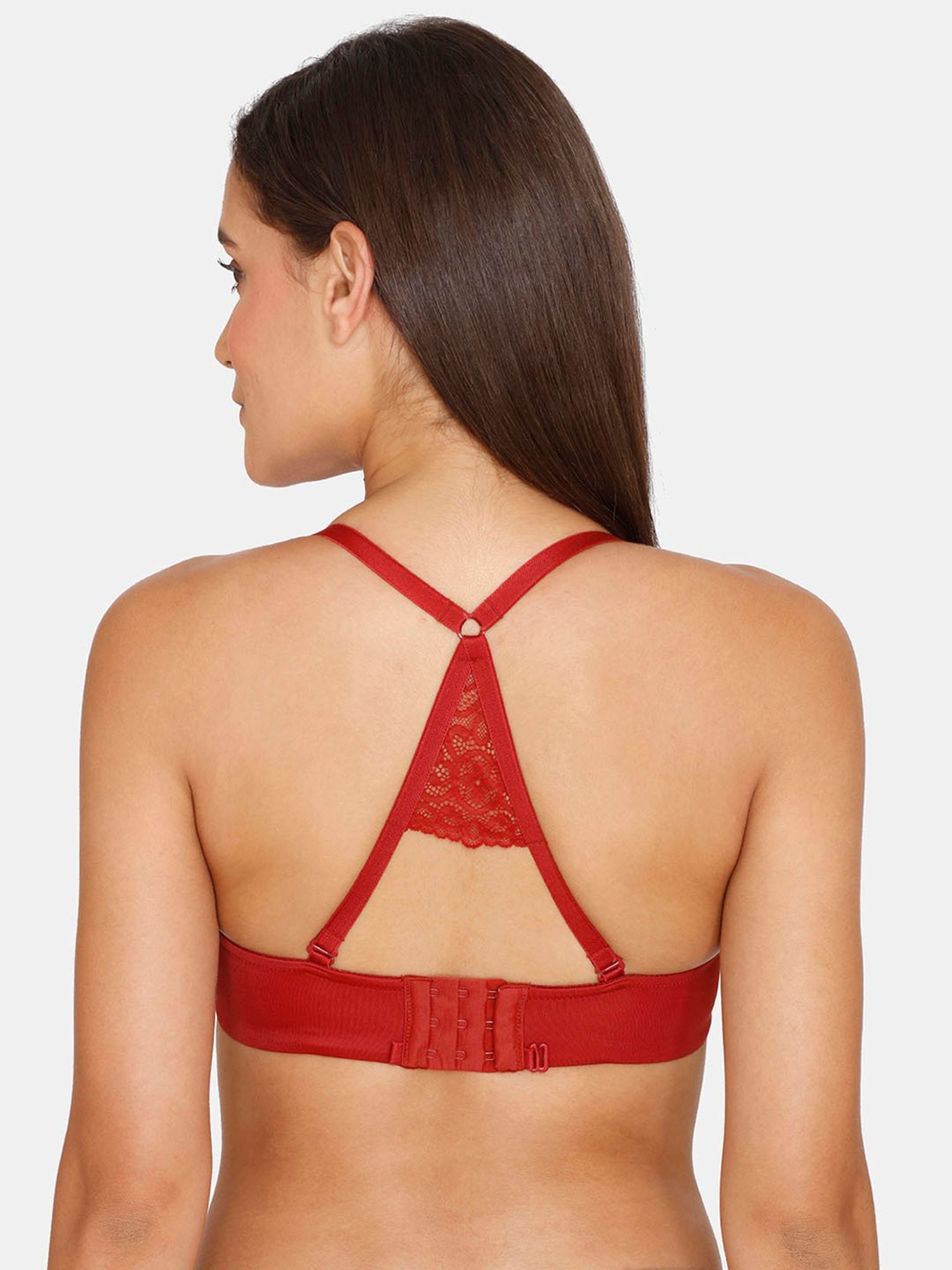 Buy Zivame Red Under Wired Padded T-Shirt Bra for Women Online