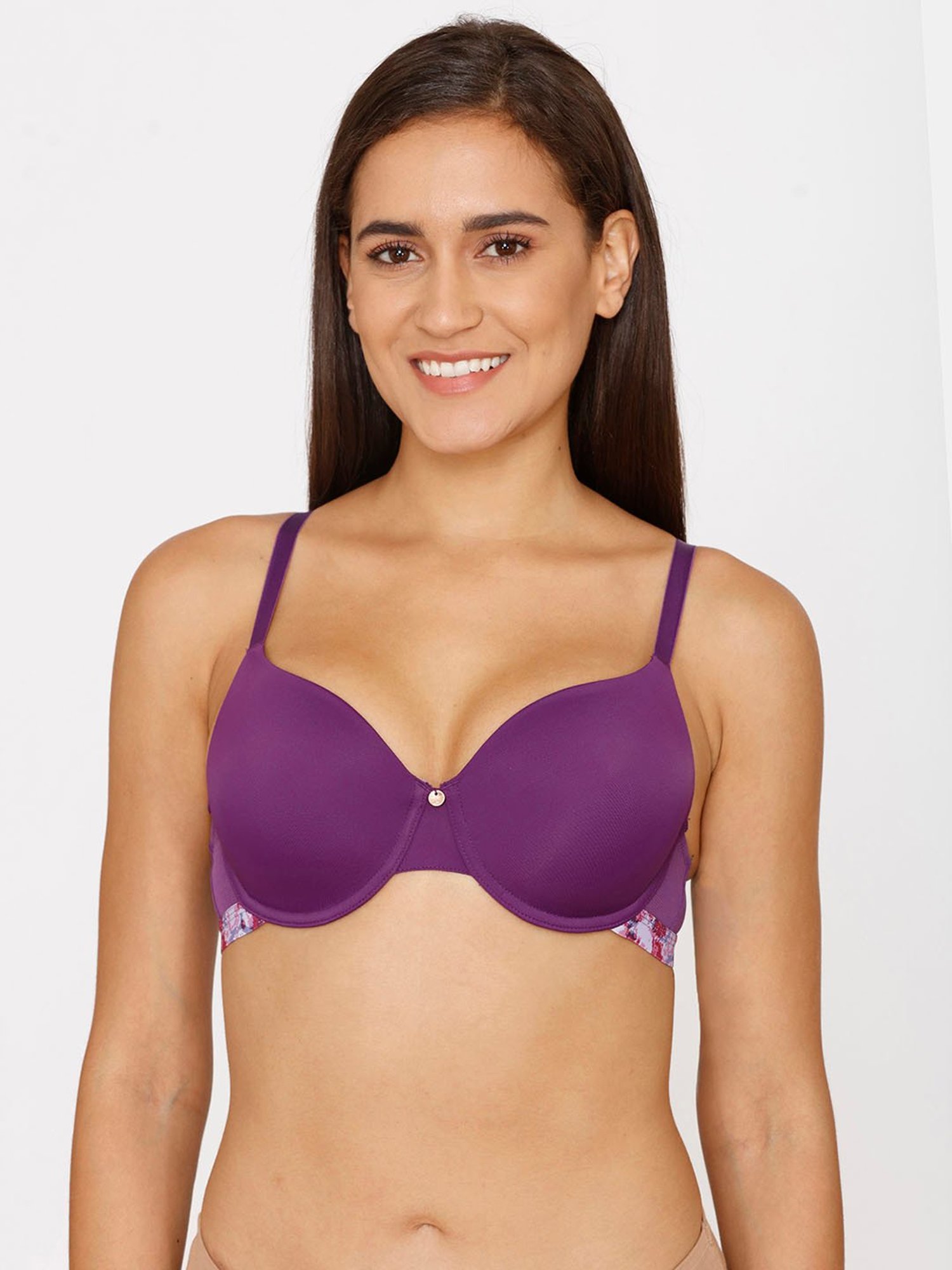 Buy Women's Zivame Purple Non Wired Full Coverage Bralette Bra Online