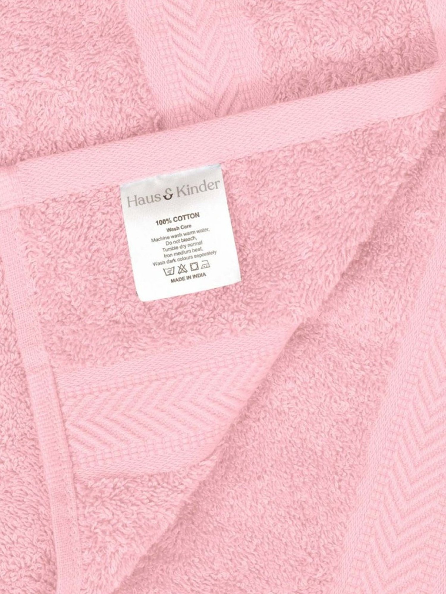 Buy Haus & Kinder Pink & Olive 500 GSM Cotton Bath Towel at Best Price @  Tata CLiQ