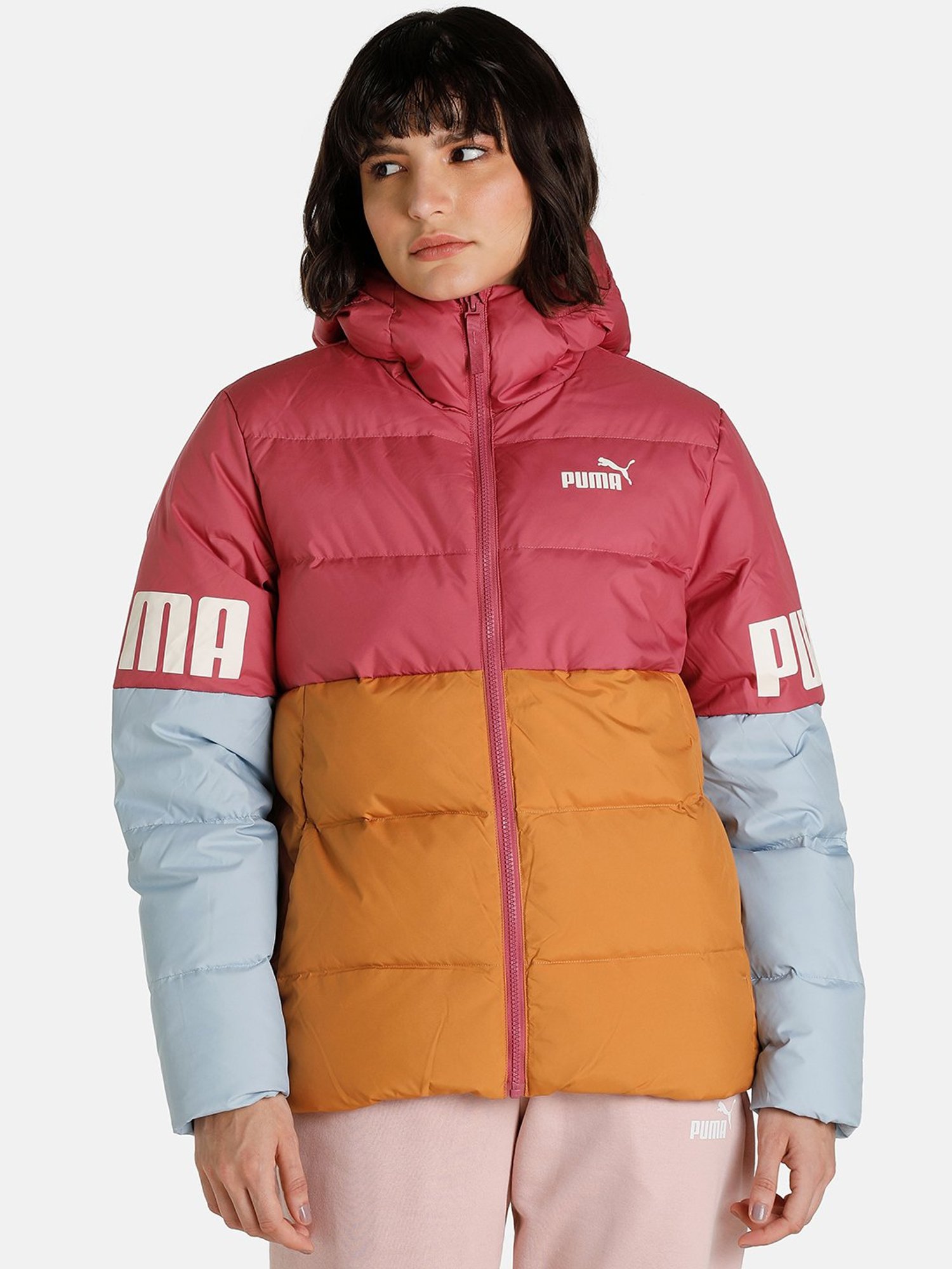 PUMA Classics Oversized Puffer Jacket | Orange Women's | YOOX