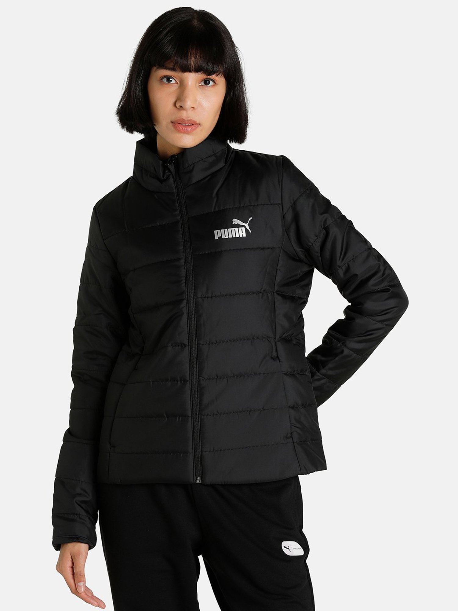 Buy Puma Black Logo Padded Jacket for Women Online @ Tata CLiQ