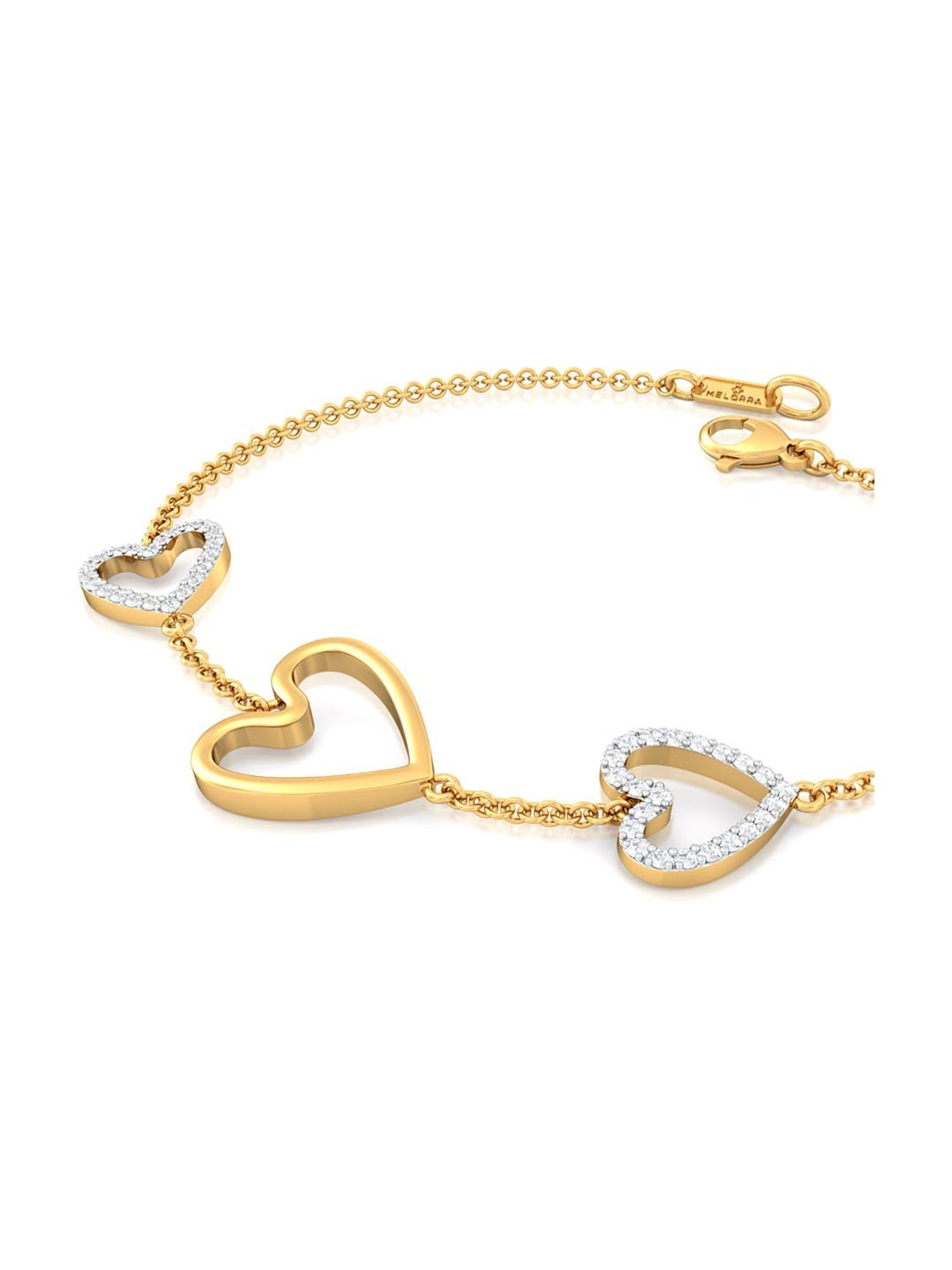 Melorra 18k Gold & Diamond Monogram Miracle Bracelet for Women