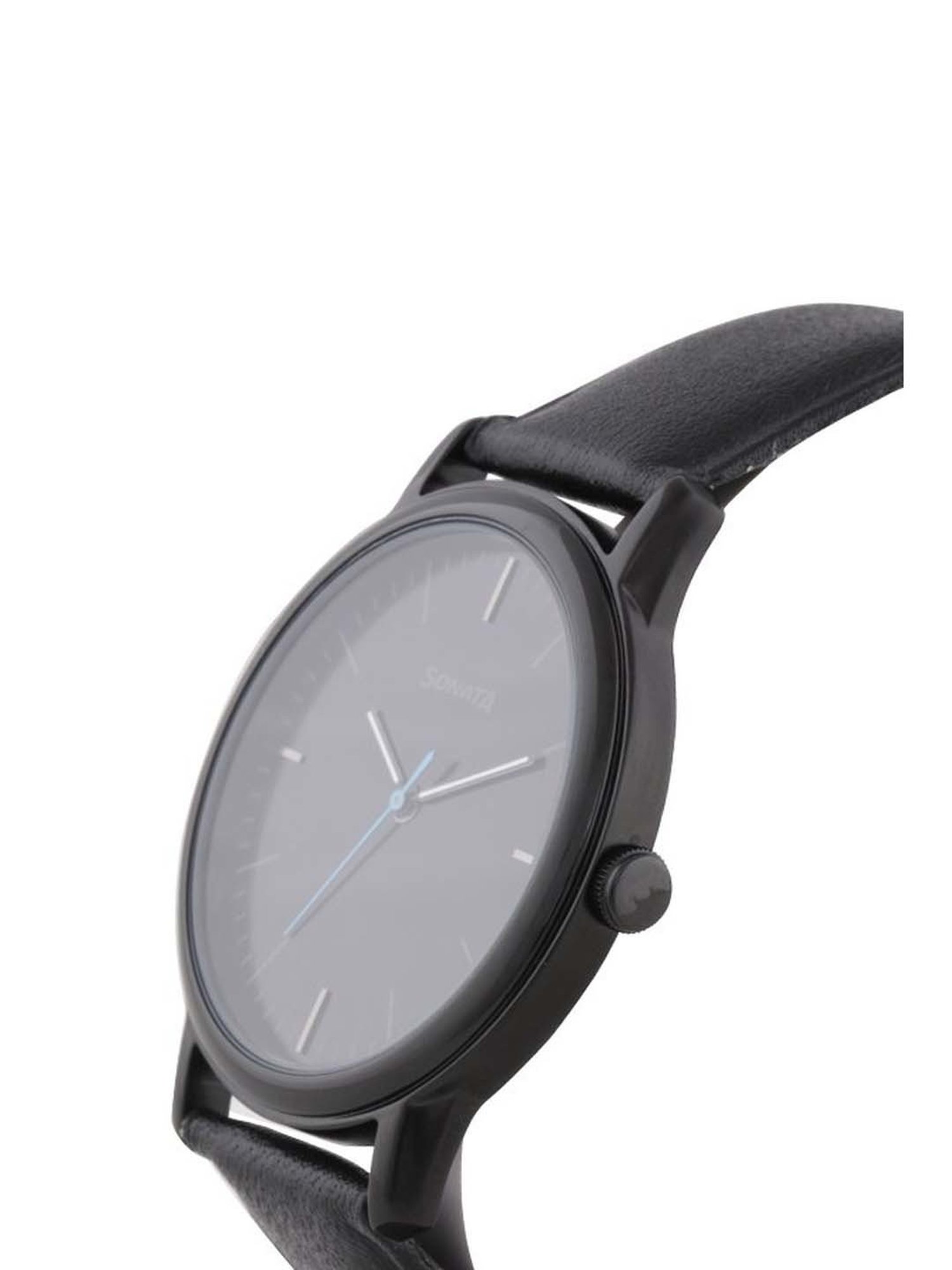 Order CUSTOM Men Silver -Toned And Leather Strap Analogue Watch 21 inch's  size Online From Promentro
