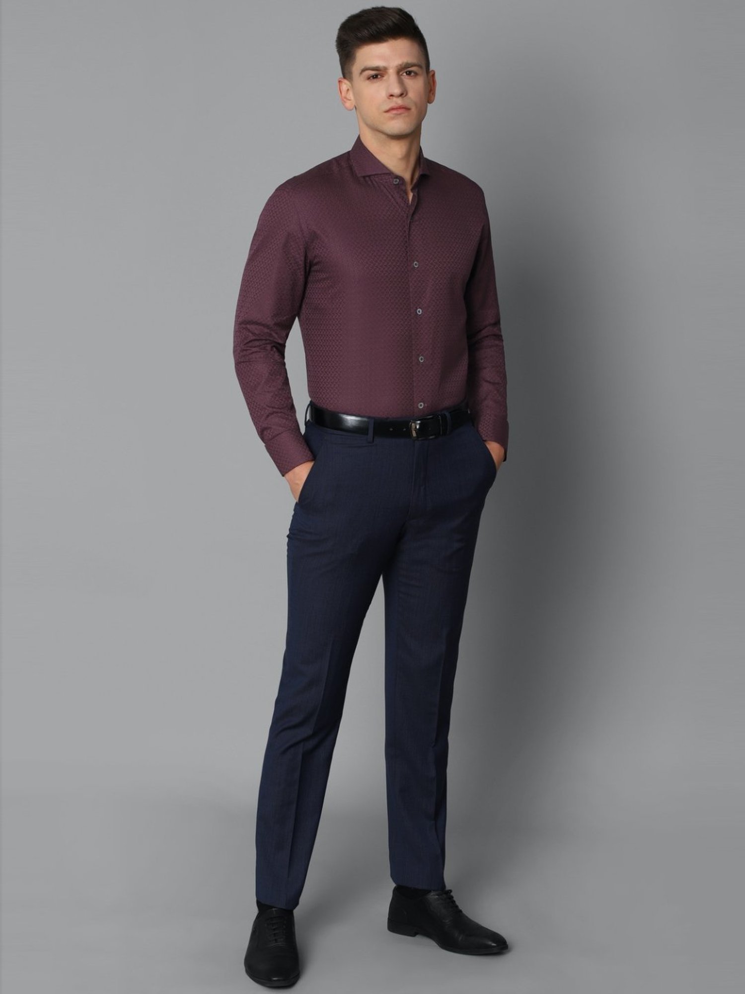 Cavallo By Linen Club Men's Cotton Linen Black Solid Mid-Rise Slim Fit  Trouser