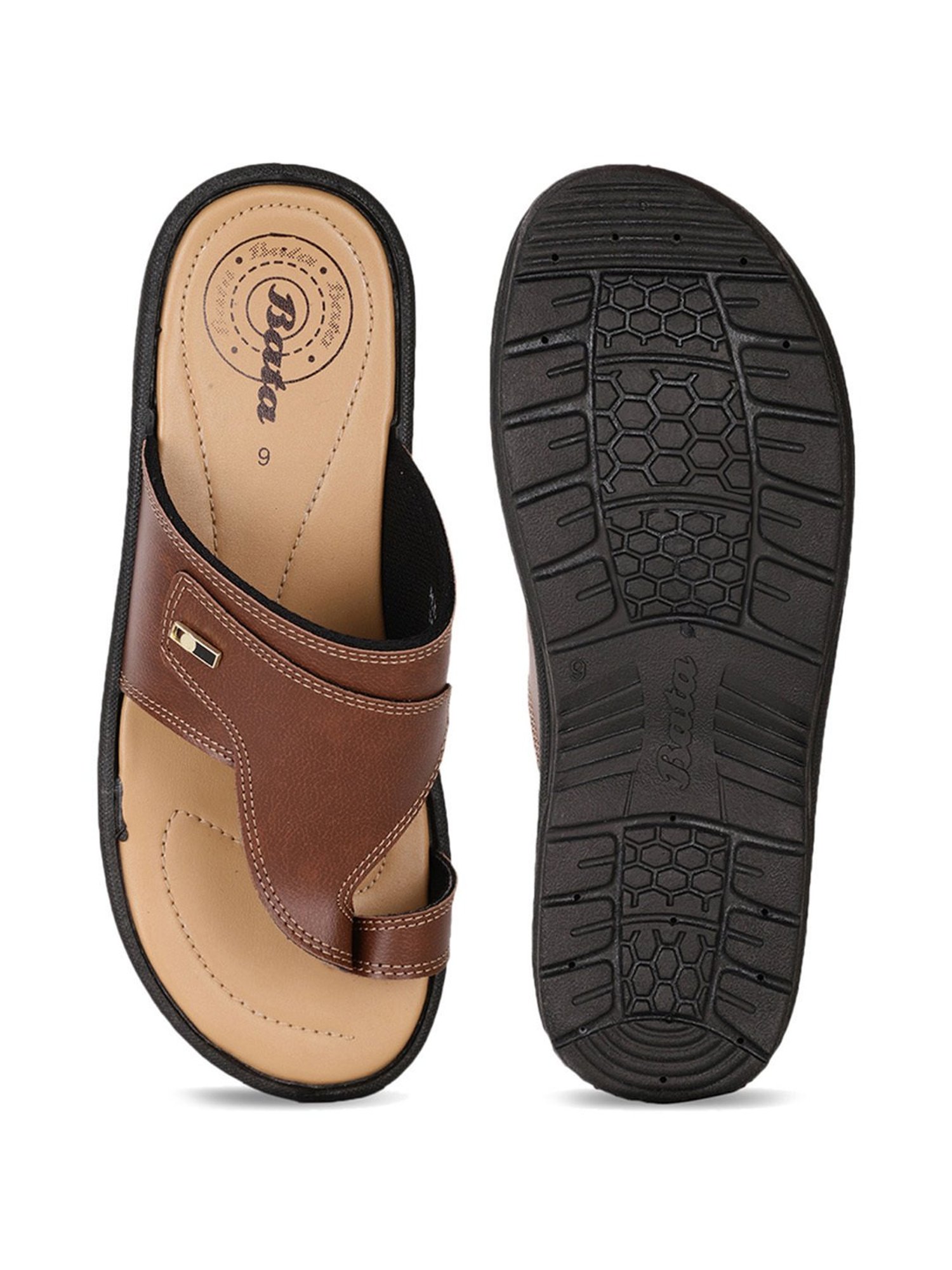 2021 Lowest Price] Bata Men Black Flats Sandal Price in India &  Specifications