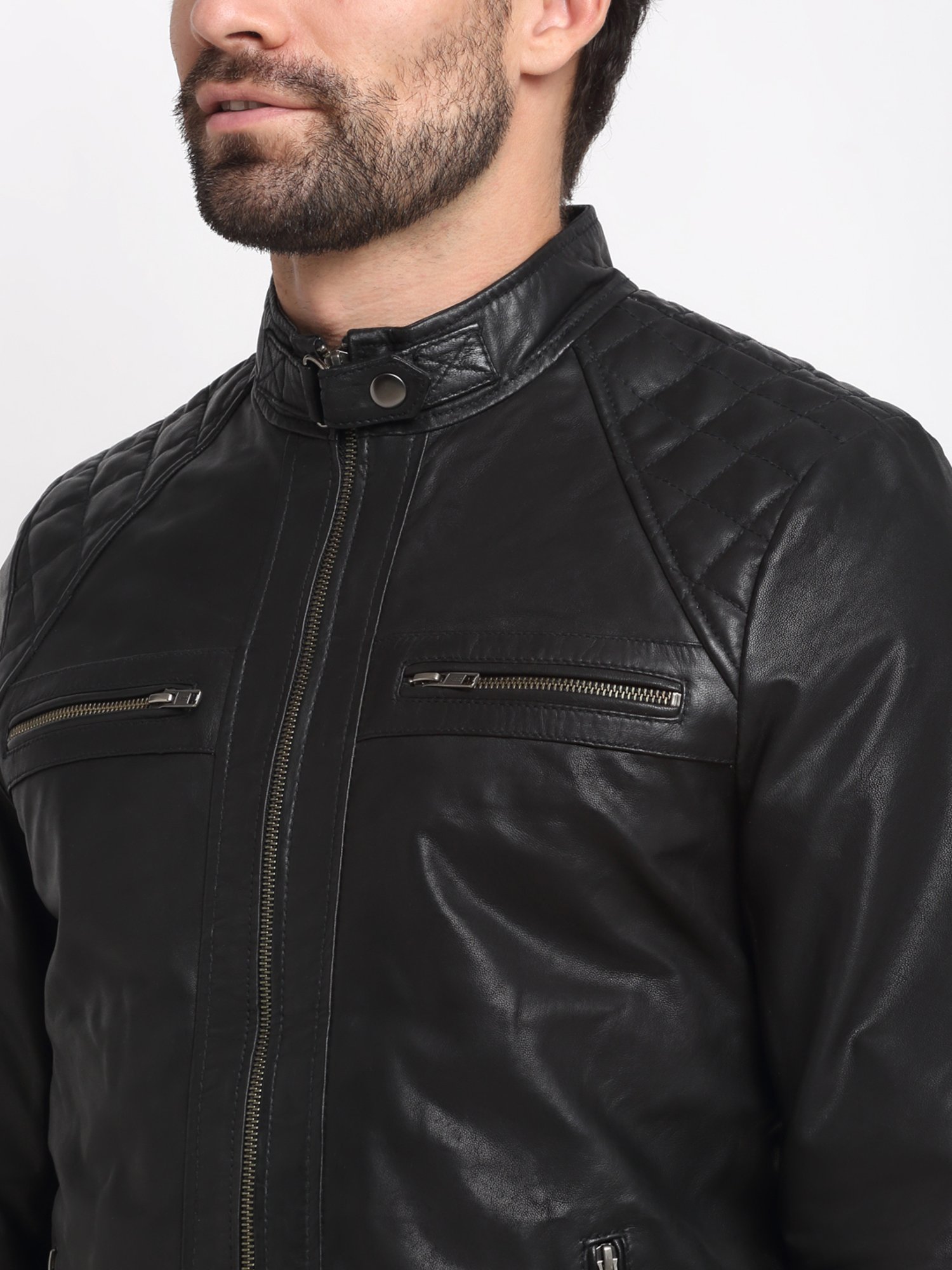 Buy TEAKWOOD LEATHERS Men Leather Jacket | Casual Outerwear | Zipper  Closure | Long Sleeve (Brown, XXL) at Amazon.in