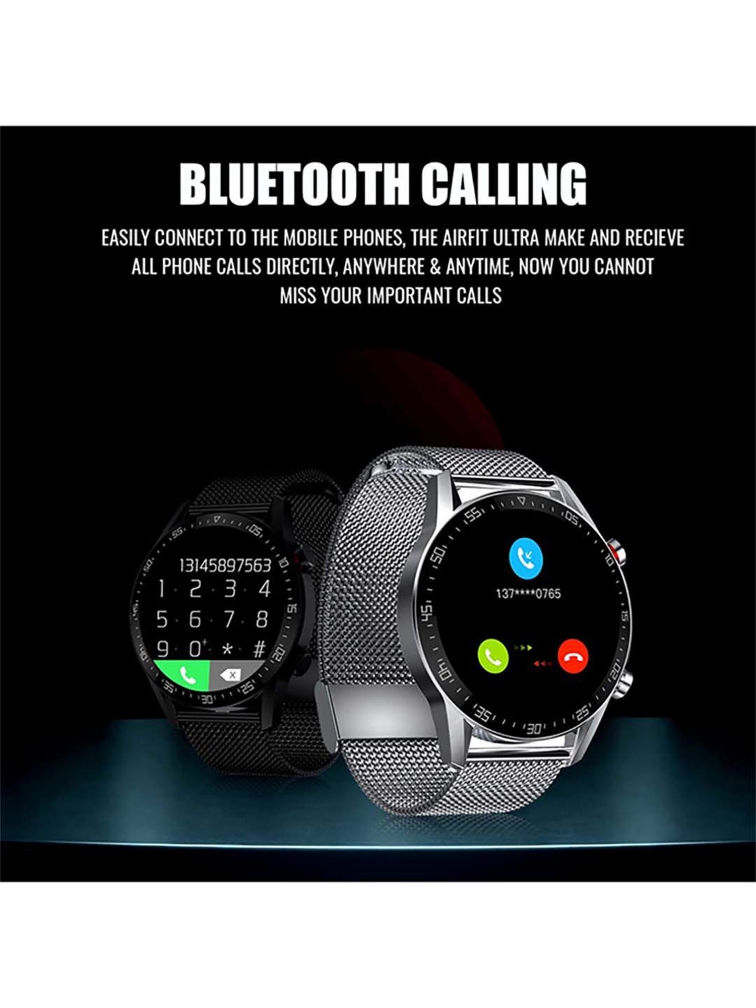 Buy Honeybud Airfit pro bluetooth calling smartwatch (Black Online at Best  Prices in India - JioMart.