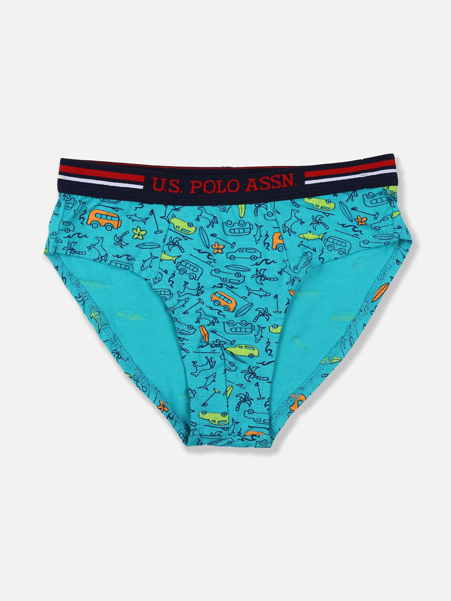 U.S. Polo Assn. Kids Assorted Printed Briefs (Pack Of 3)