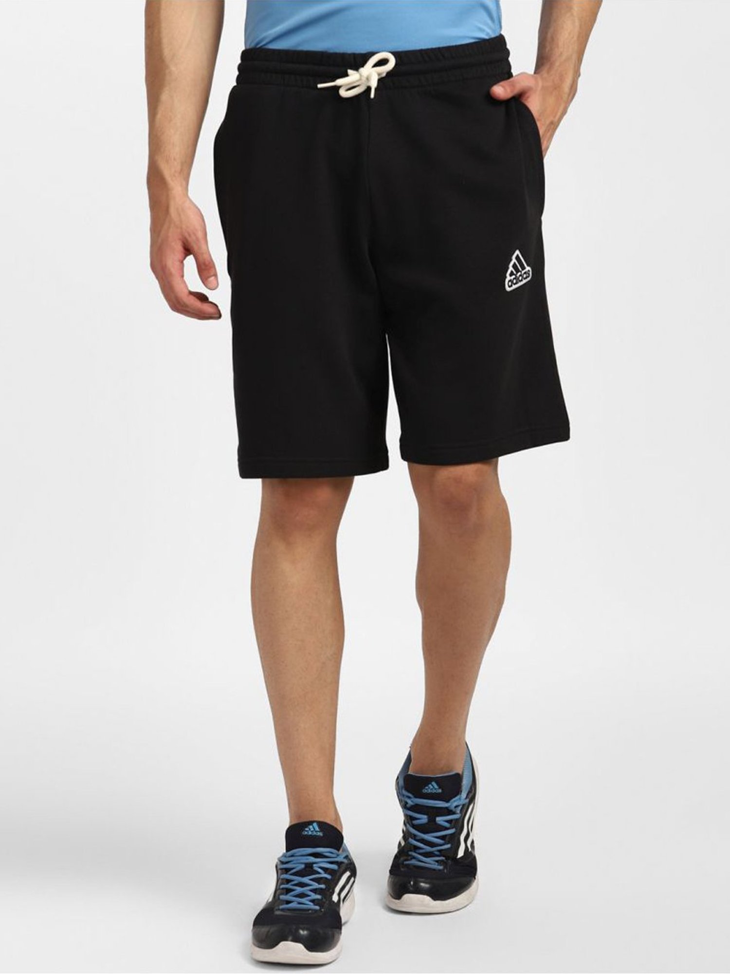 black cotton adidas shorts