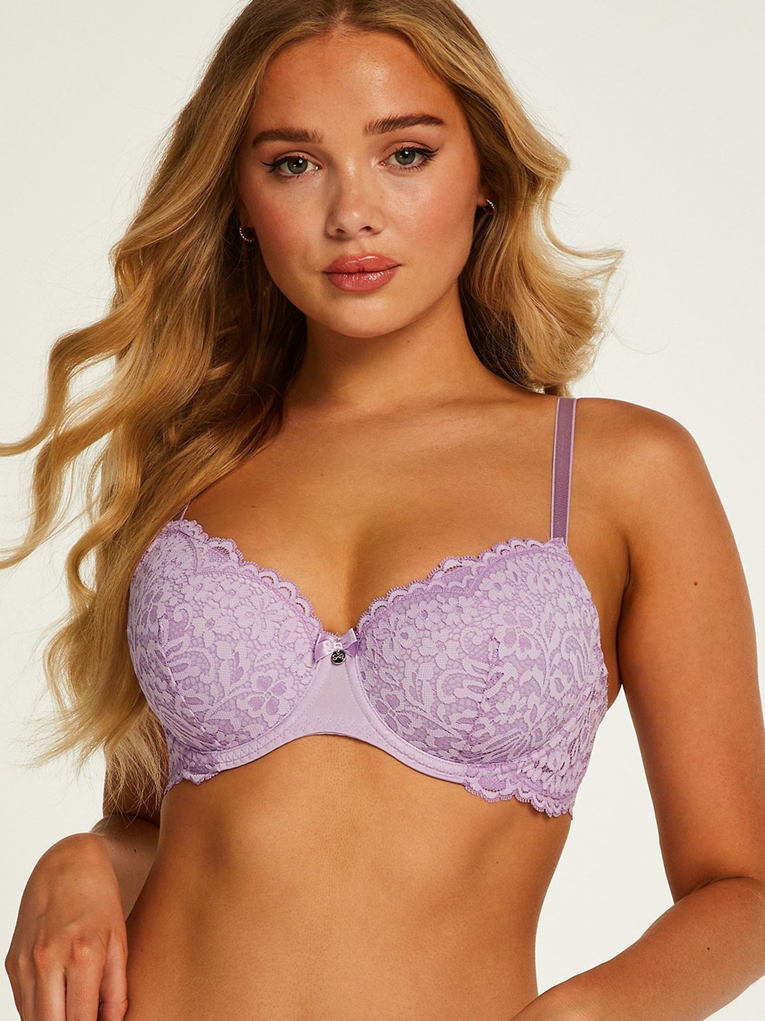 Buy Hunkemoller Pink Nada Under Wired Padded Demi Cup Bra for