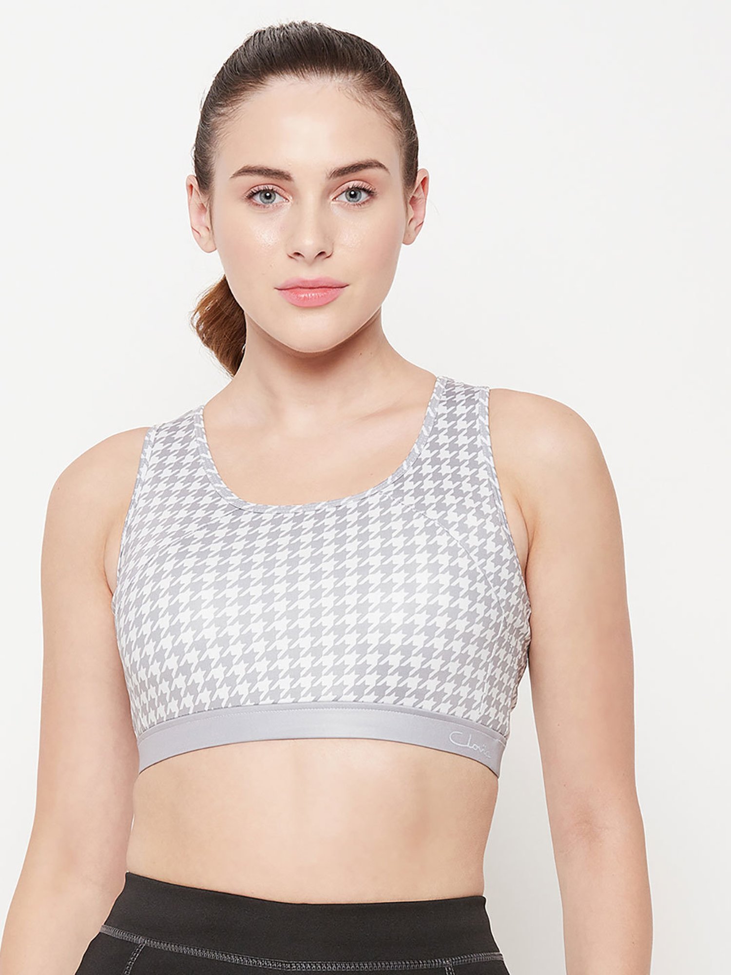 Buy Clovia Grey Non Wired Padded Sports Bra for Women Online @ Tata CLiQ