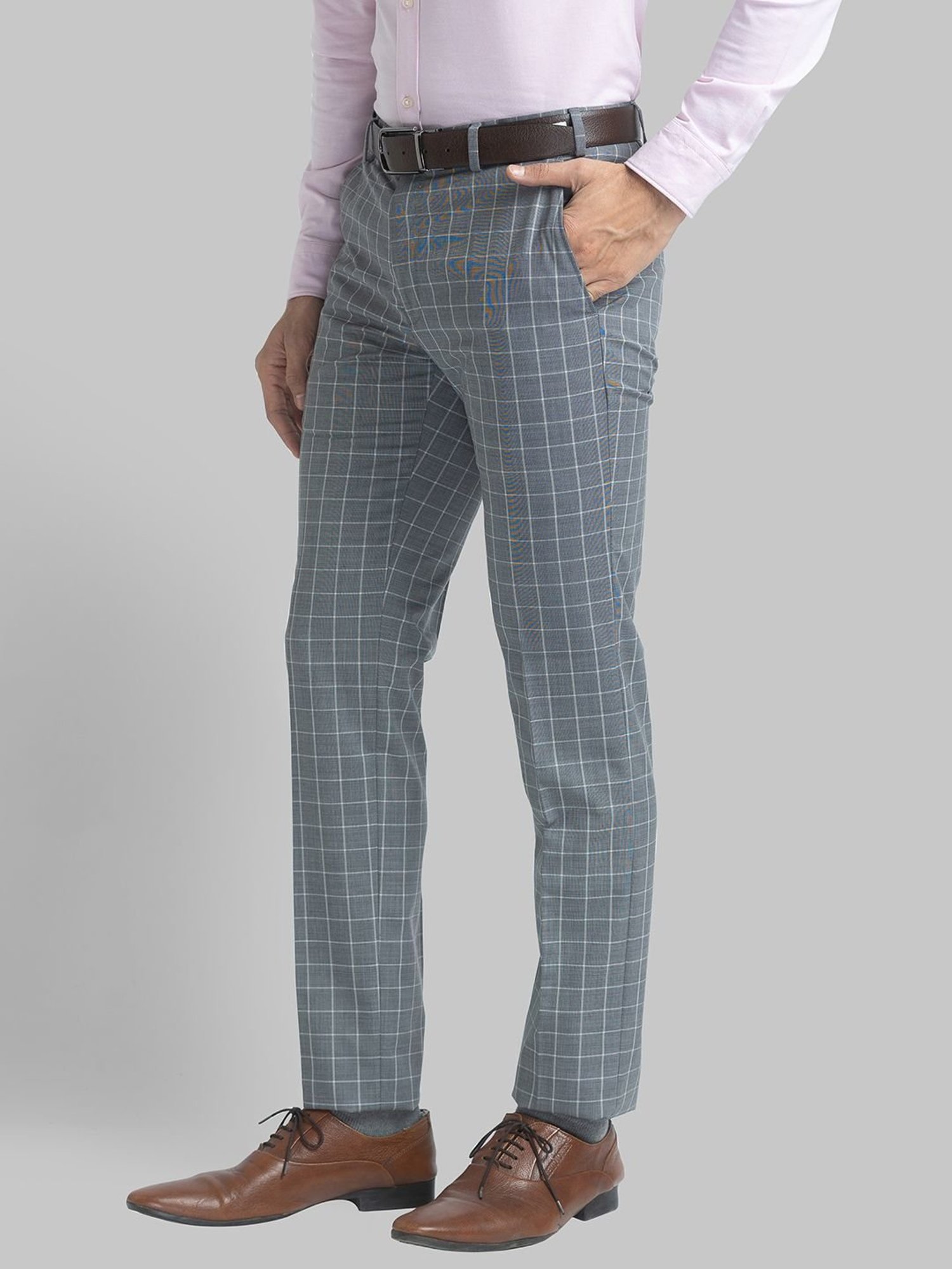 Men Plaid Business Dress Pants Slim Fit Formal Casual Formal Skinny Check  Long Trousers | Fruugo KR