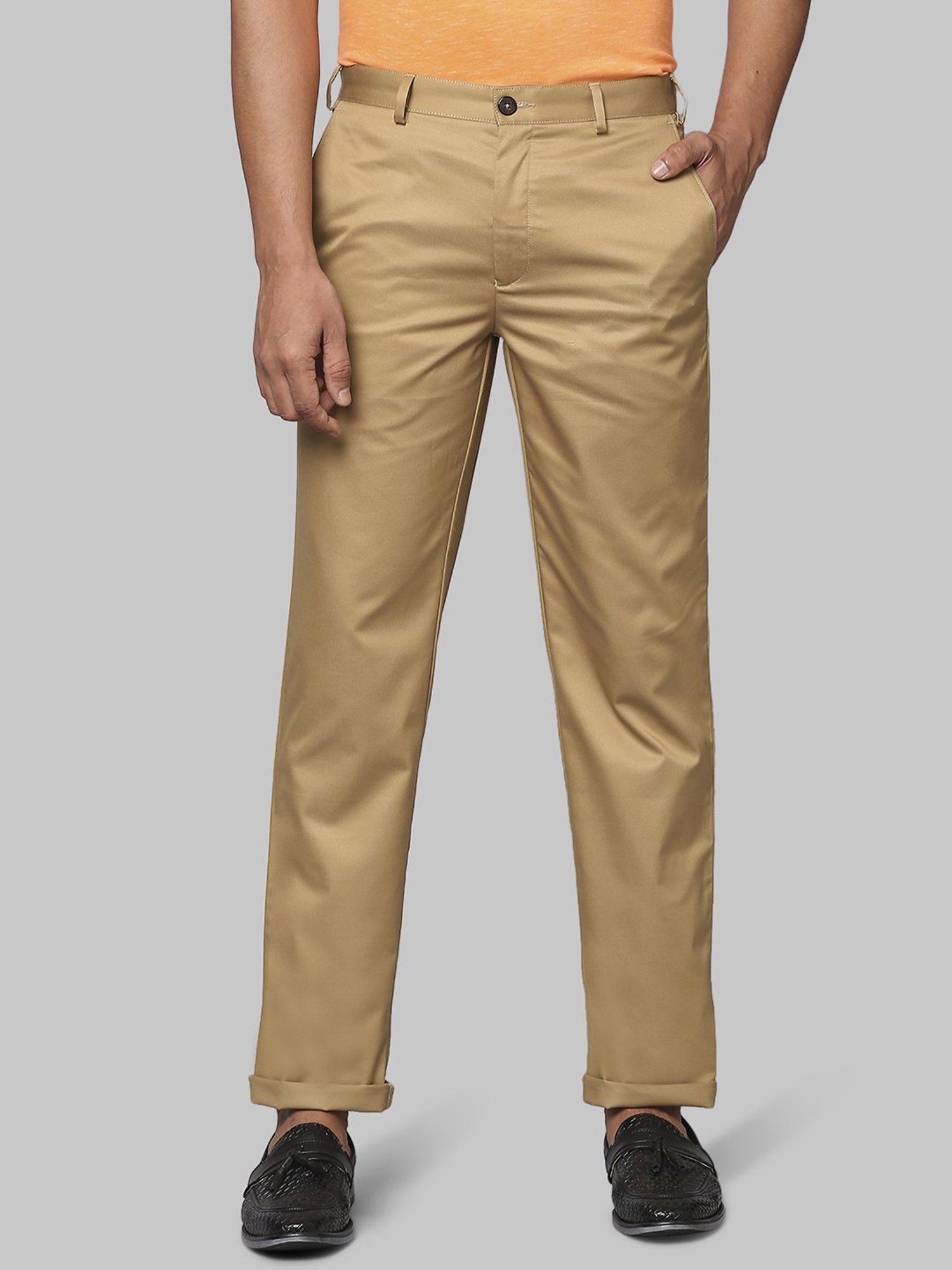 Buy Park Avenue Brown Cotton Super Slim Fit Trousers for Mens Online  Tata  CLiQ