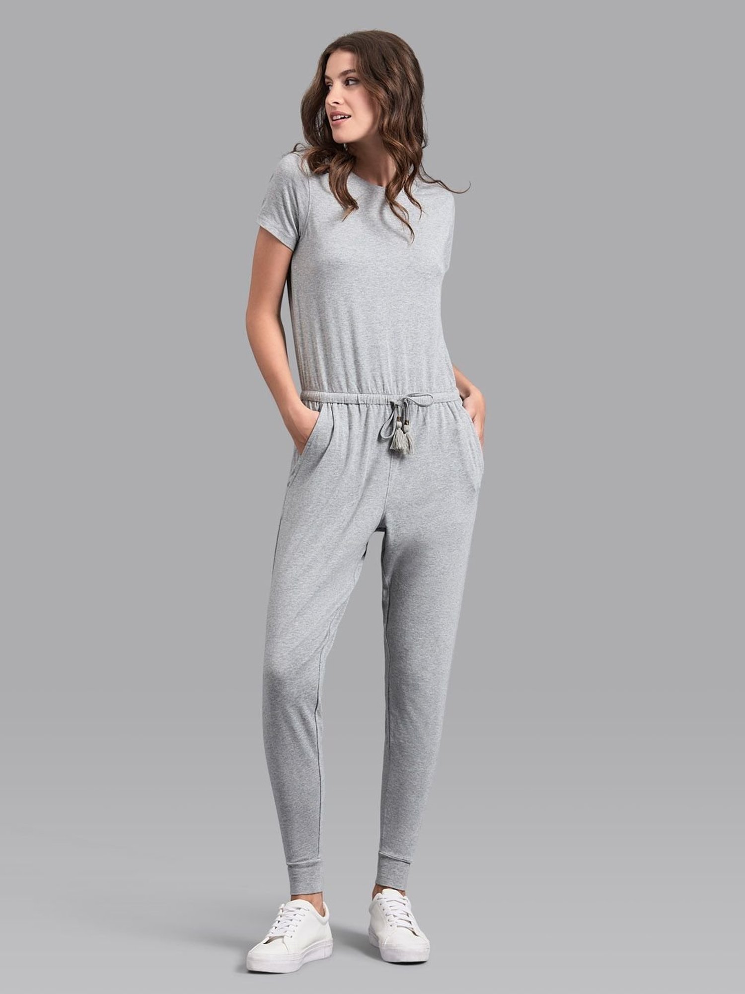 Grey best sale jogger jumpsuit