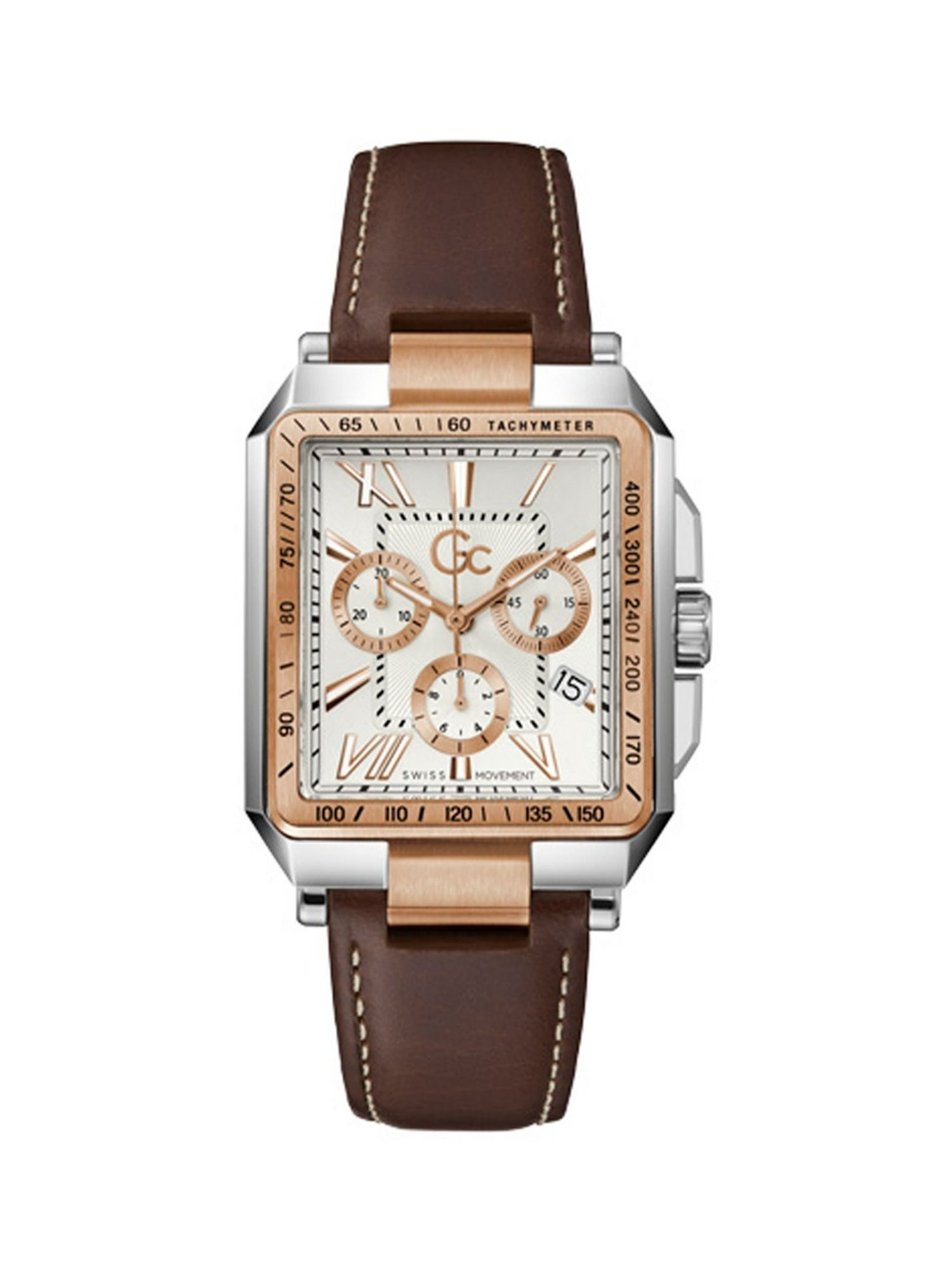 Buy GC Quartz Chronograph White Rectangle Men's Z06002G1MF Online