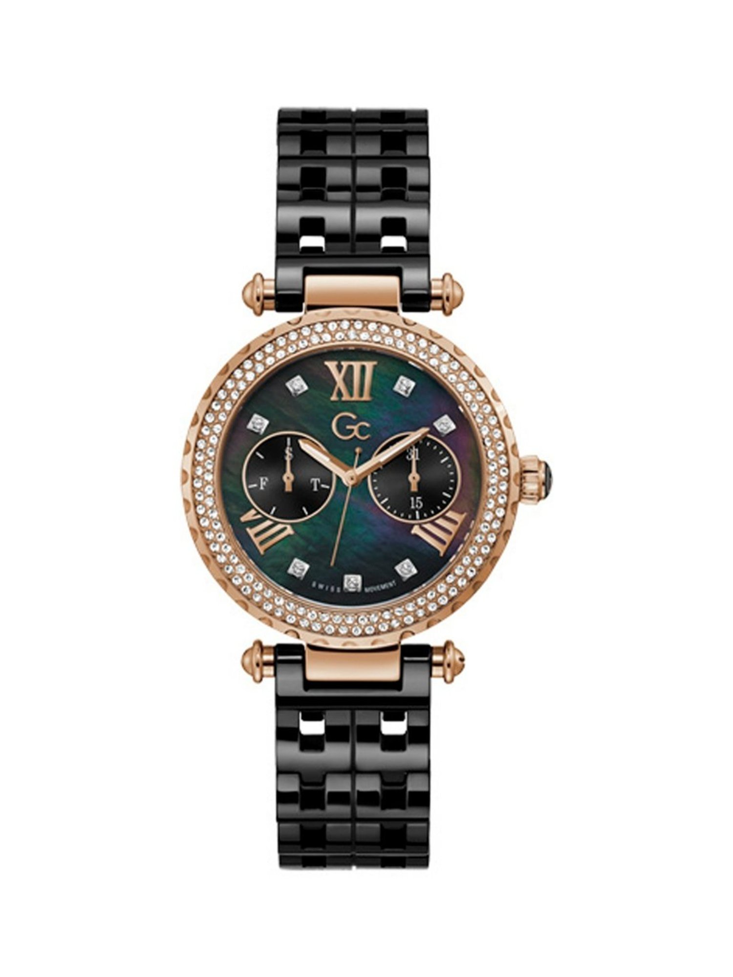 Guess Collection Gc LadyChic Round Shape Women Watch - Y21009L7 Helios Watch  Store.