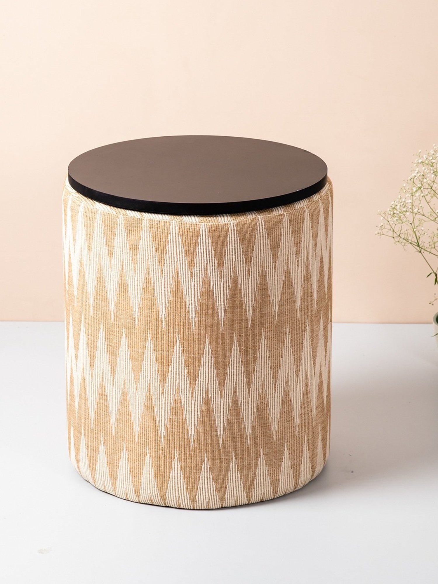 Yellow on sale storage pouffe