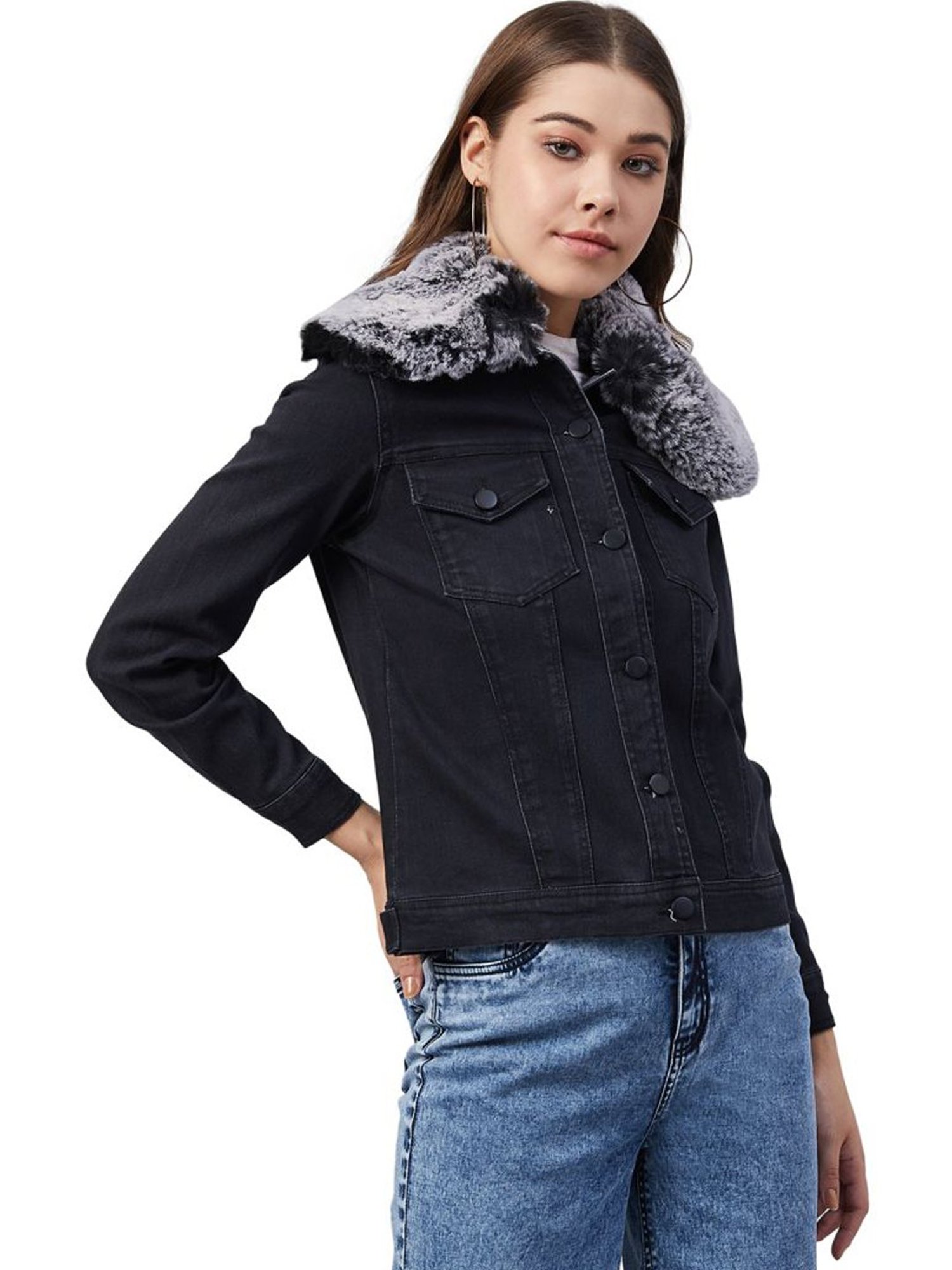 Winter Blue Coat With Fur Jacket Detachable, Warm, And Oversized Denim  Outwear From Dou05, $25.2 | DHgate.Com