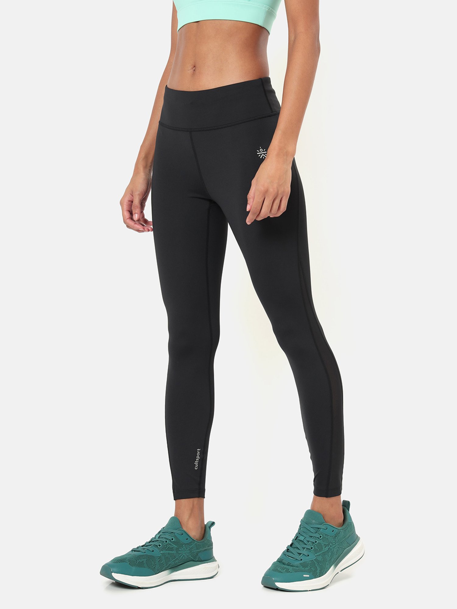 Buy Cultsport Black Regular Fit Tights for Women's Online @ Tata CLiQ