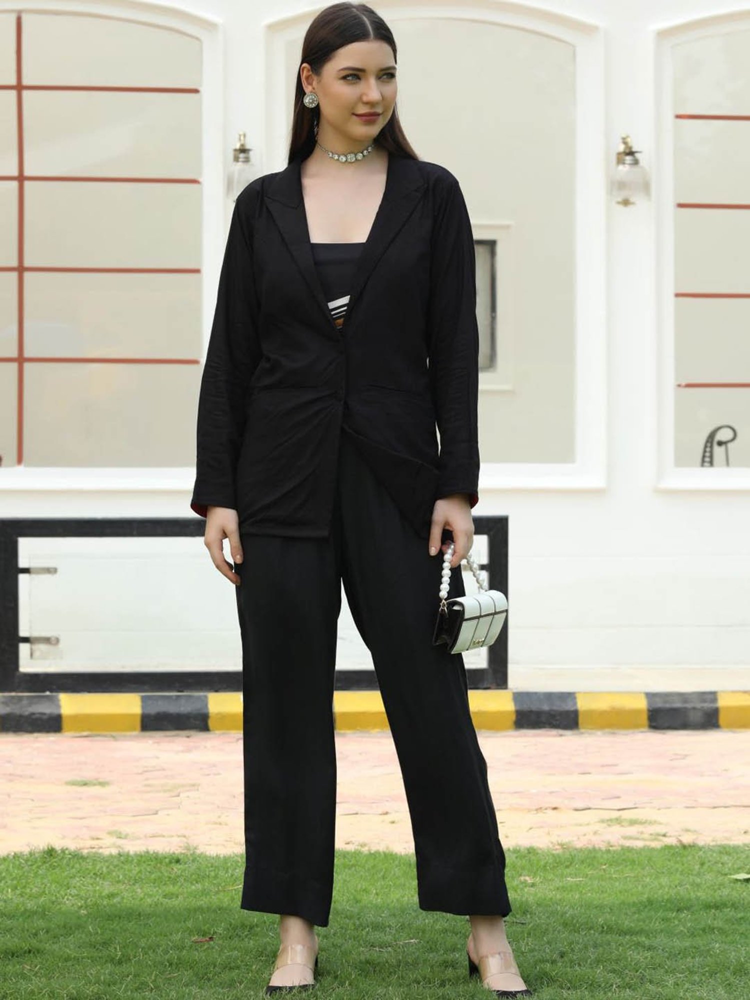 New ZARA Women039s Size Small Black Tuxedo Blazer  Trouser Pants Suit  Set Medium  eBay
