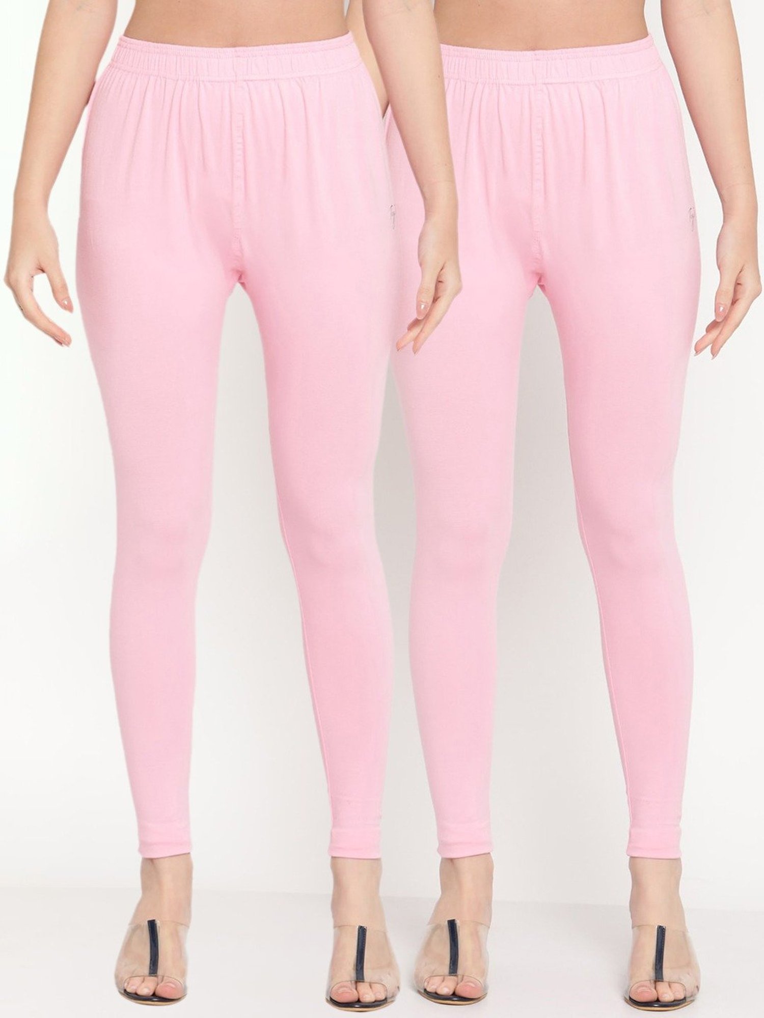 Buy TAG 7 Red & Light Pink Leggings - Pack of 2 for Women's Online @ Tata  CLiQ