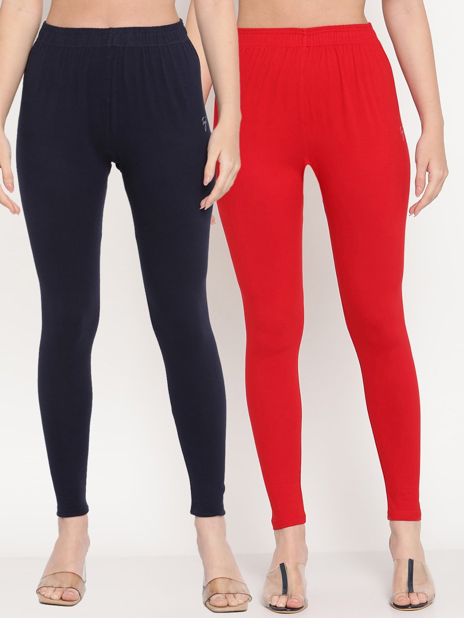 Red Leggings Online  Buy Red Premium Churidaar Leggings - LYRA