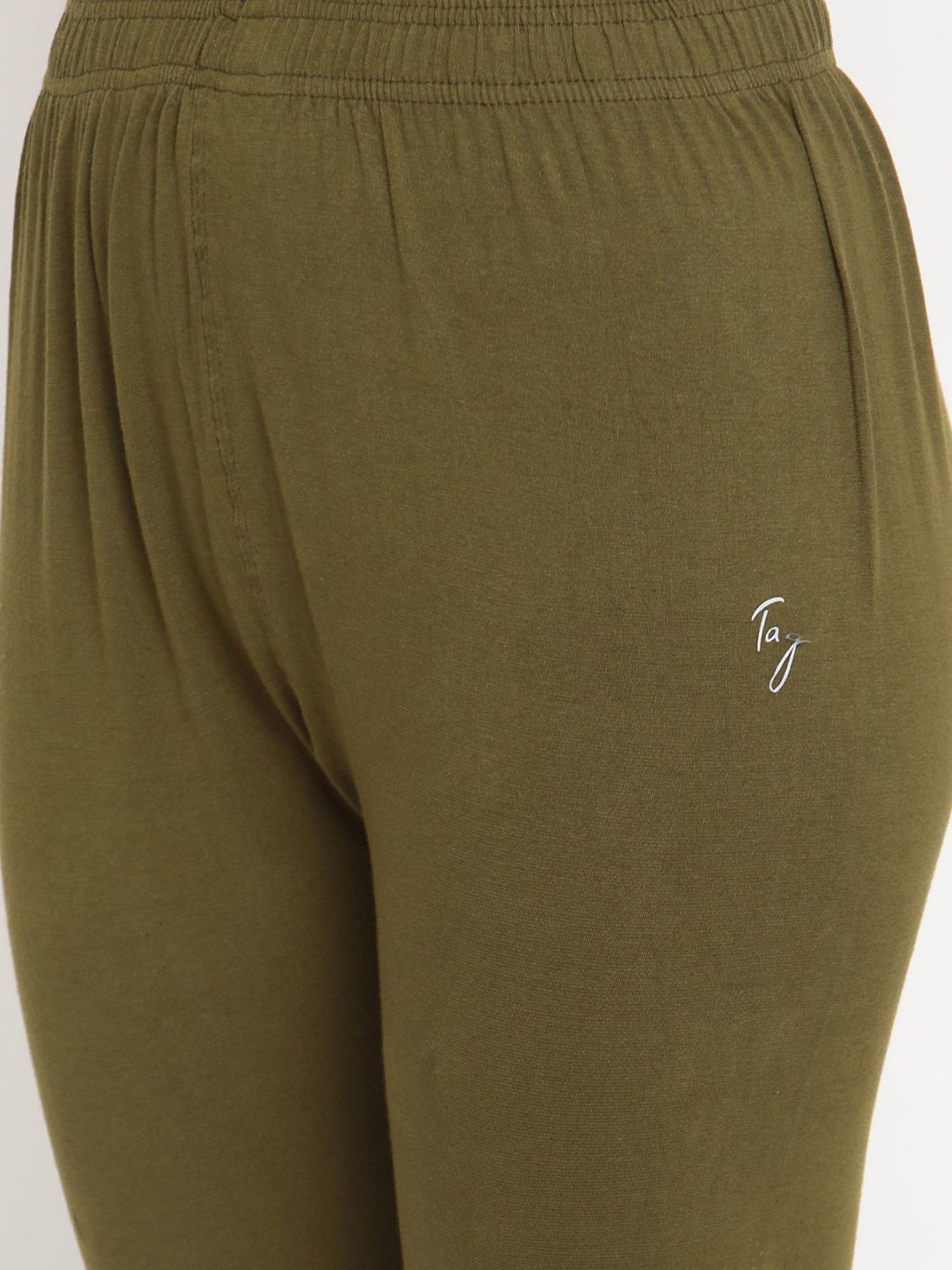 Rangmanch by Pantaloons Sage Green Cotton Leggings