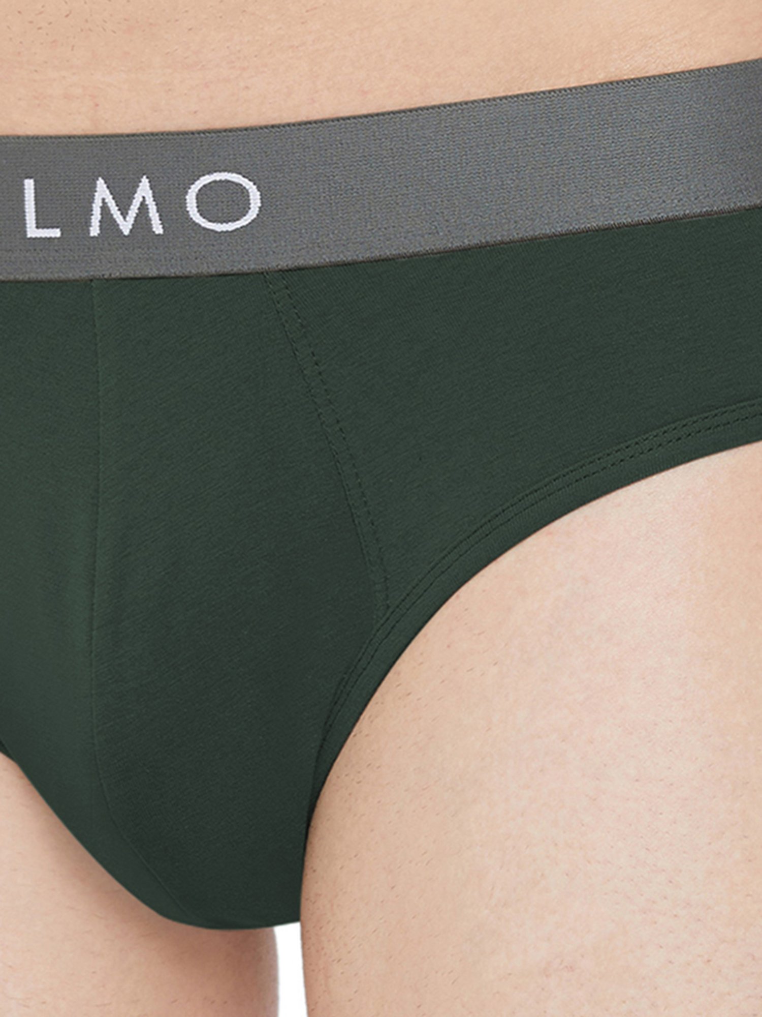 Buy Almo Green Dark Grey Slim Fit Briefs Pack of 2 for Men s