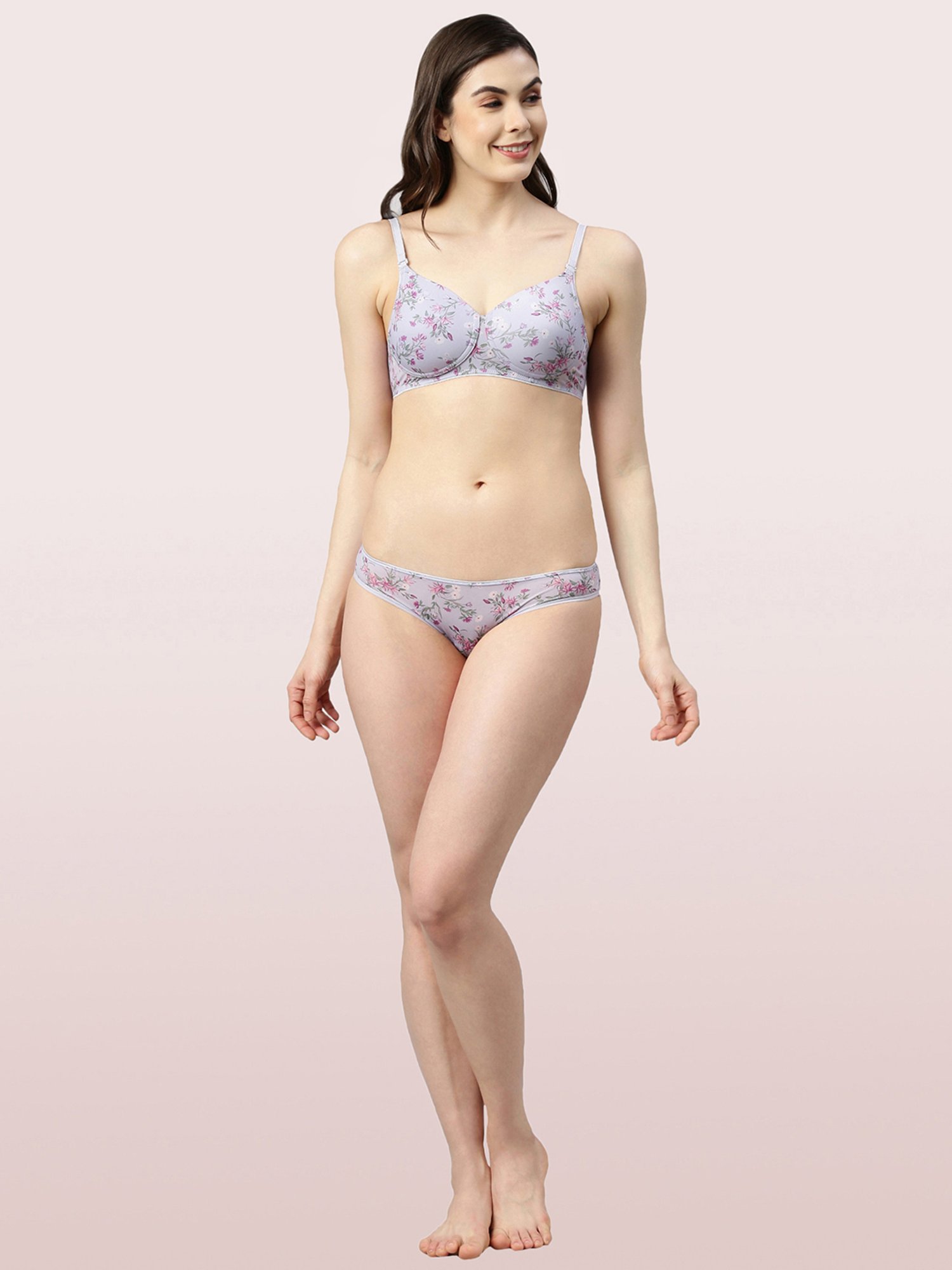 Buy Enamor Lilac Printed Bikini Panty for Women's Online @ Tata CLiQ