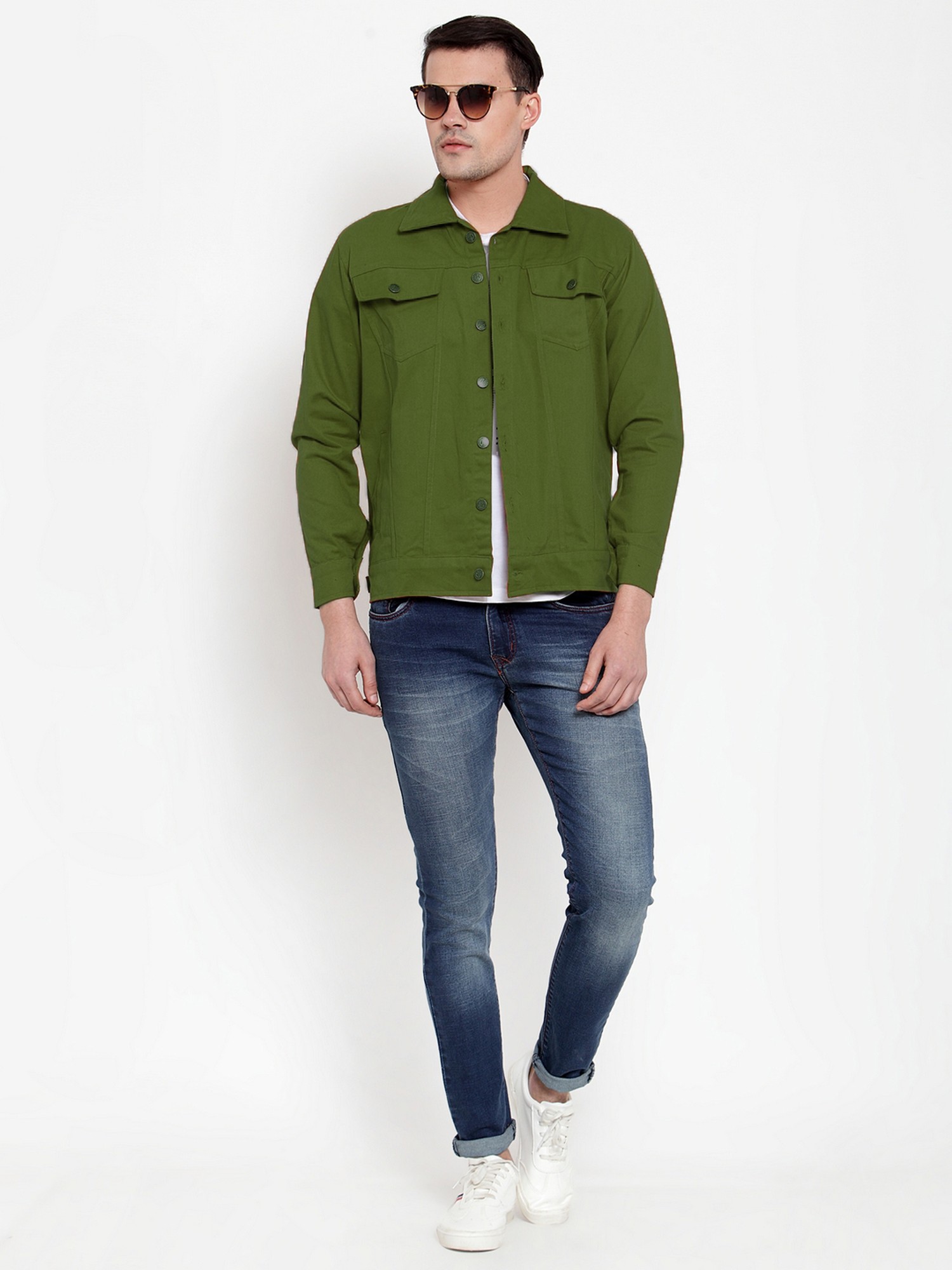Buy Men Olive Solid Casual Jacket Online - 764755 | Peter England
