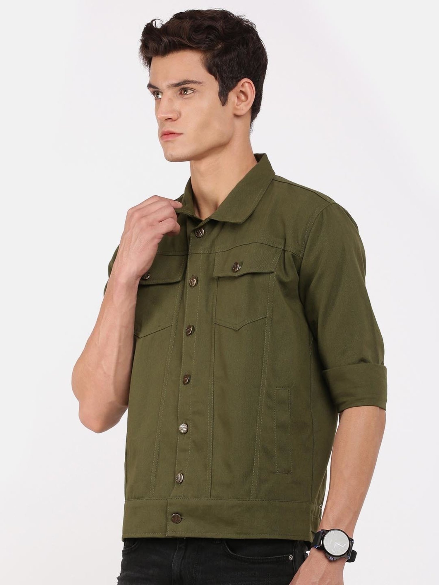 Buy Olive Green Jackets & Coats for Men by ALLEN SOLLY Online | Ajio.com