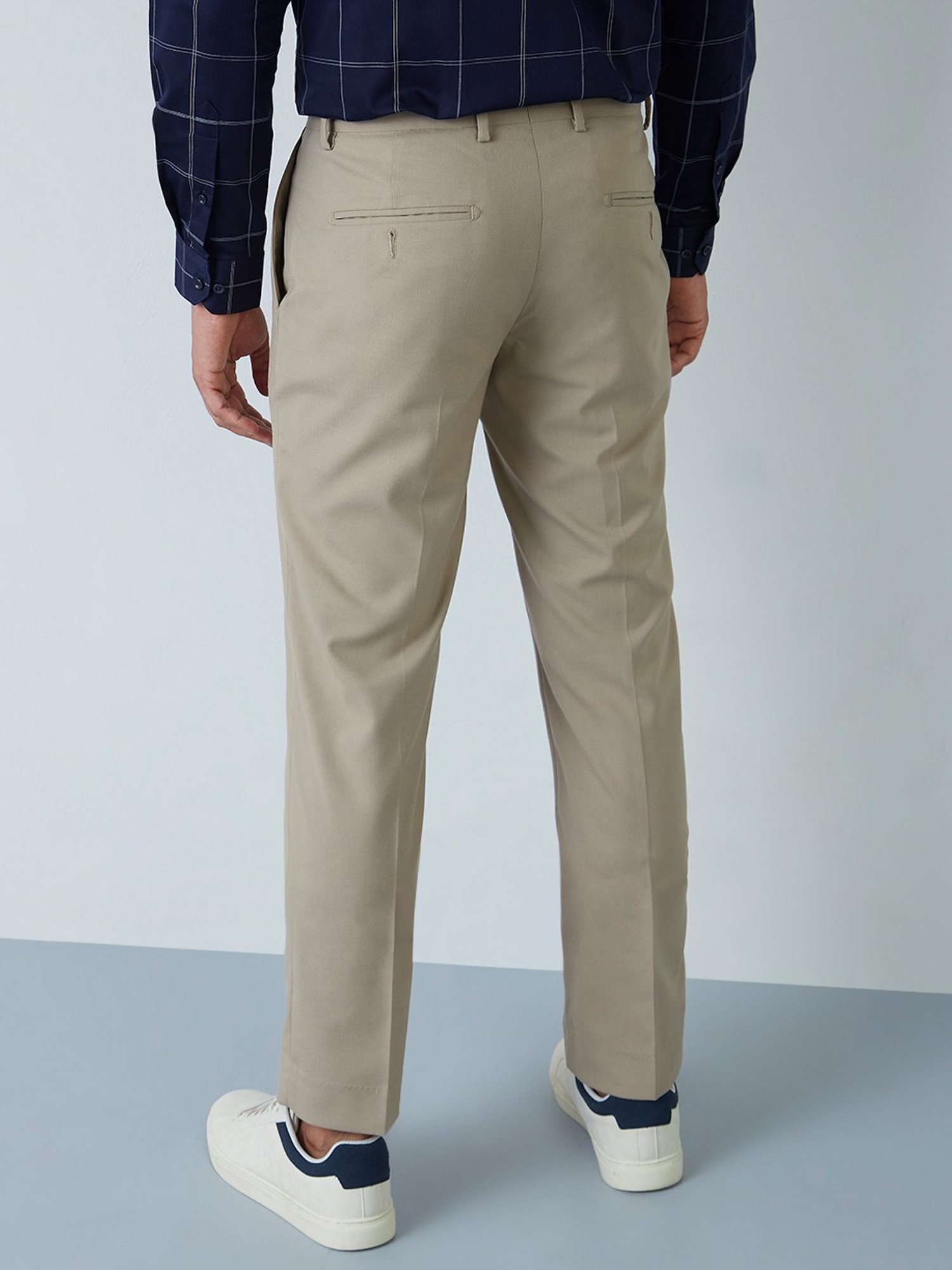 Buy WES Formals by Westside Brown Houndstooth Carrot-Fit Trousers for  Online @ Tata CLiQ