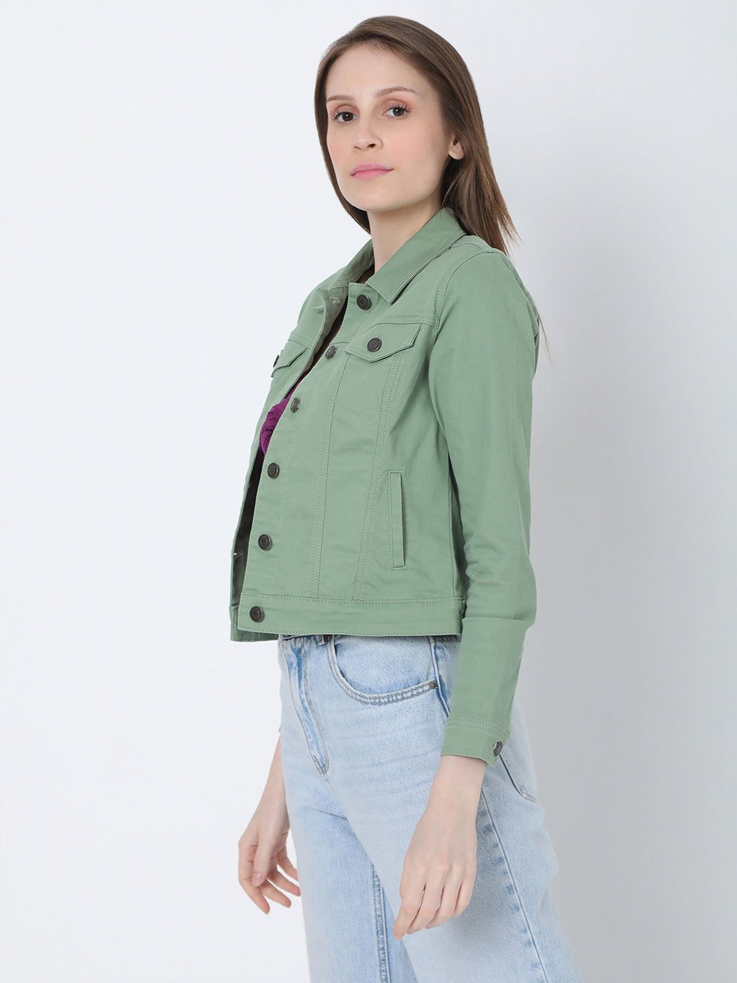 Ripped Edge Oversized Denim Jacket Distressed Collar - Temu