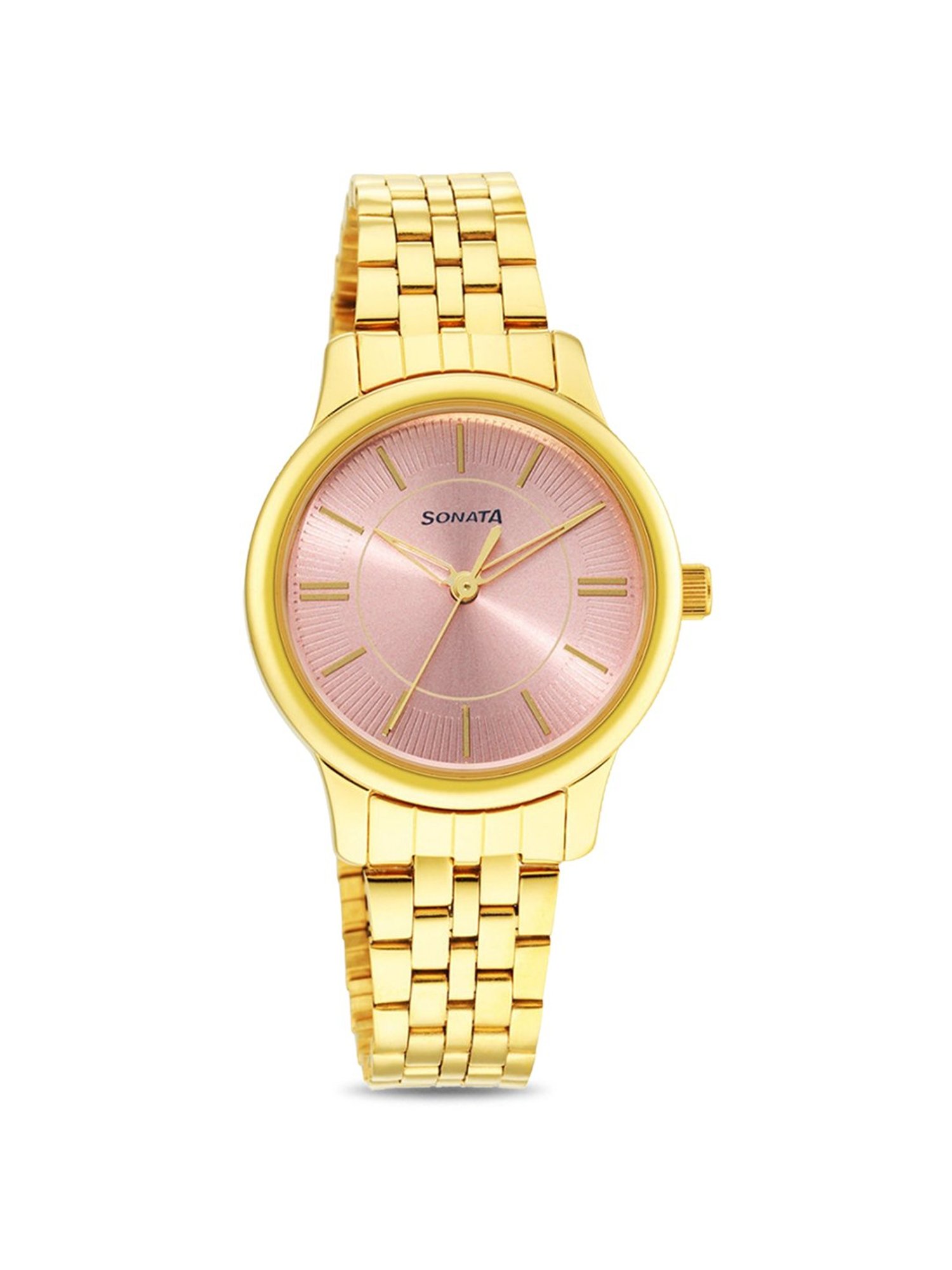 Sonata Analog Stainless Steel Watch for Women 8976YM09