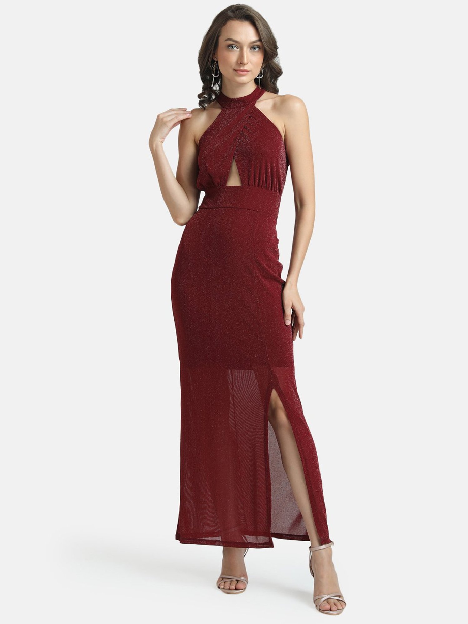 Buy Kazo Red Embellished Maxi Dress for Women Online @ Tata CLiQ