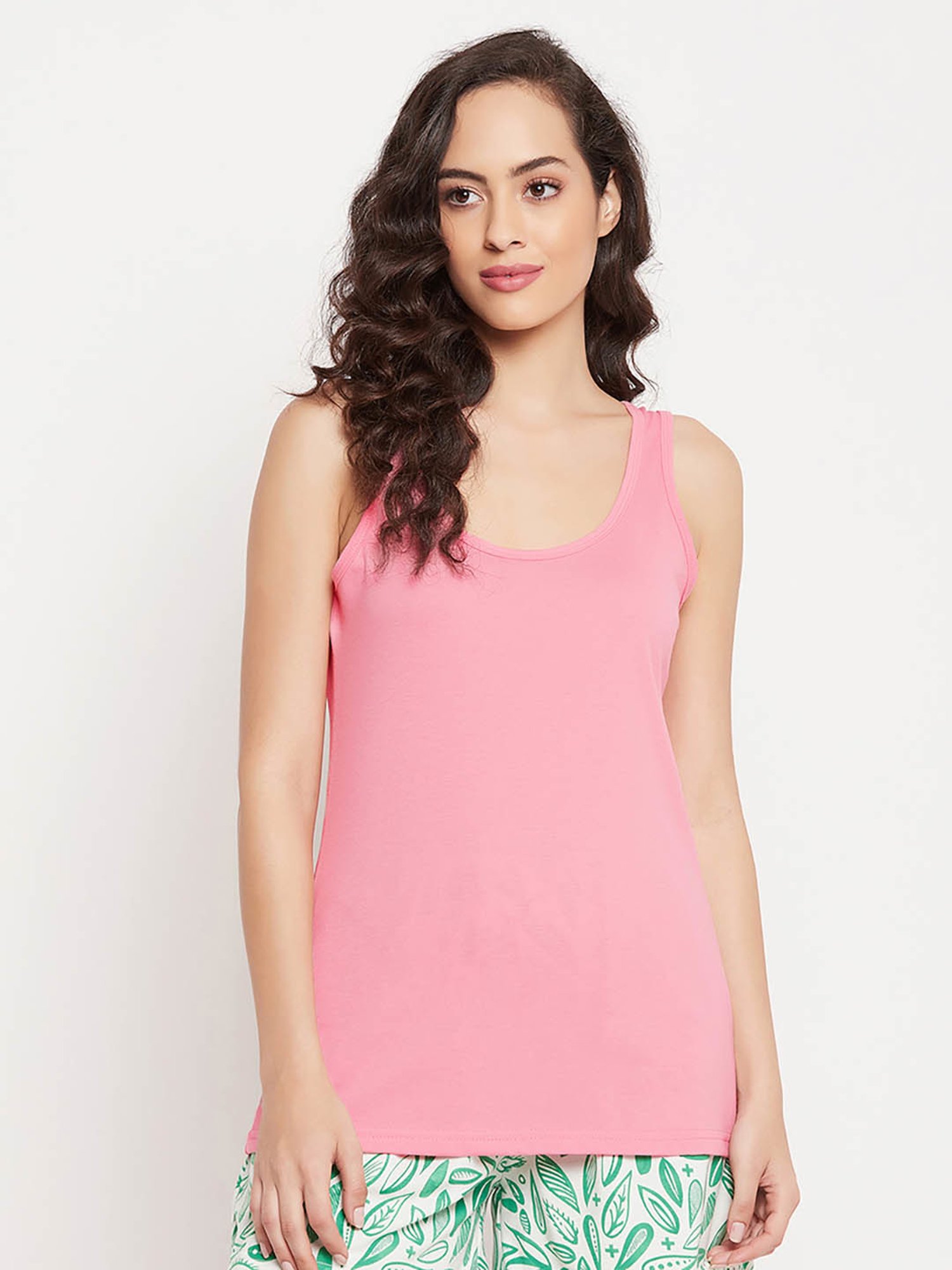 Buy Clovia Pink Cotton Camisole for Women Online @ Tata CLiQ