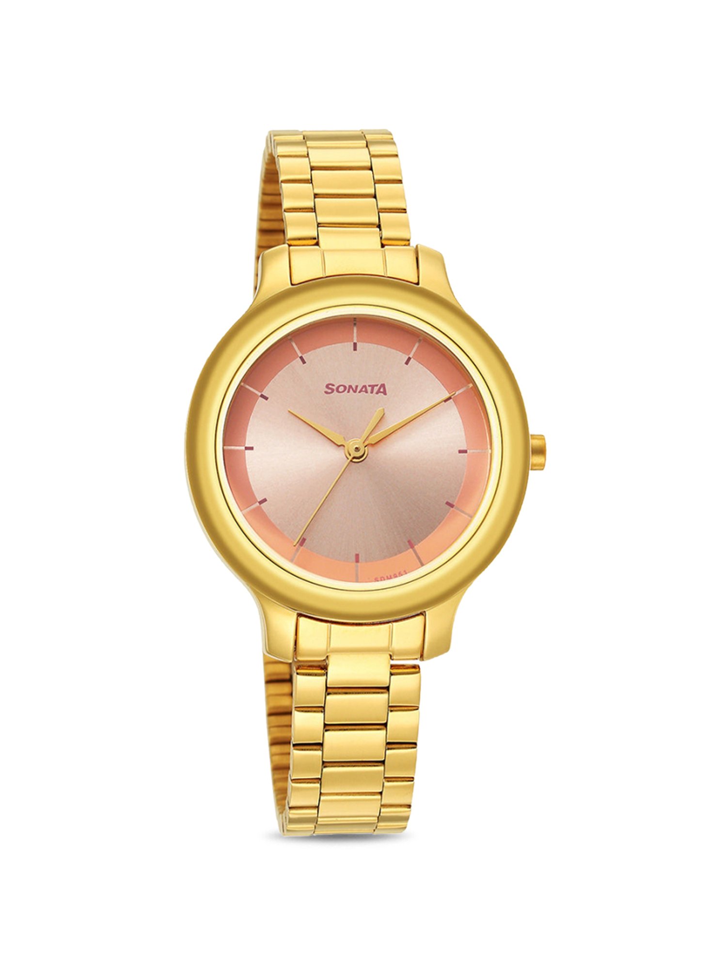 Sonata rose best sale gold watch