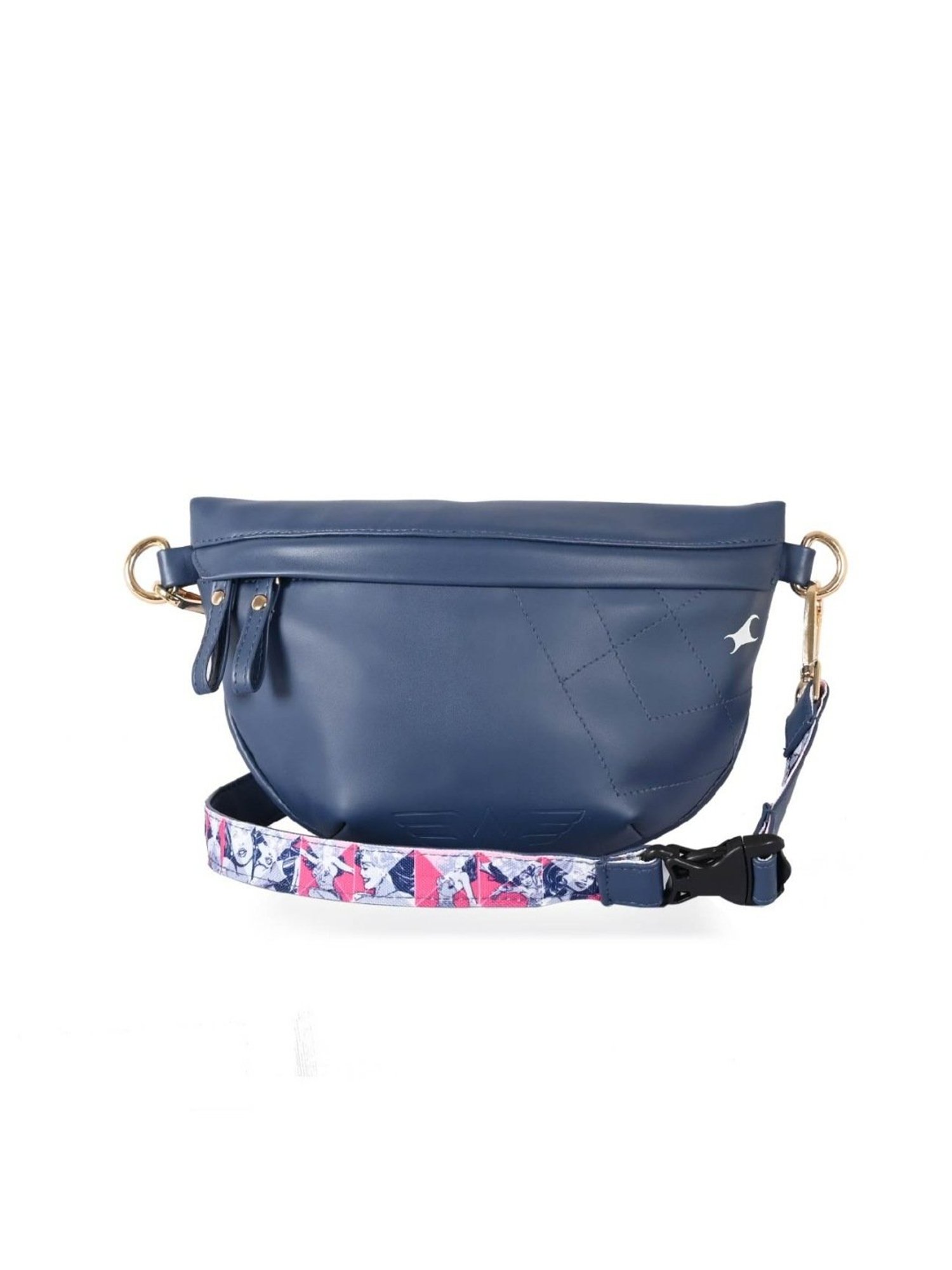 Buy Fastrack Blue Solid Waist Pouch for Women For Women At Best