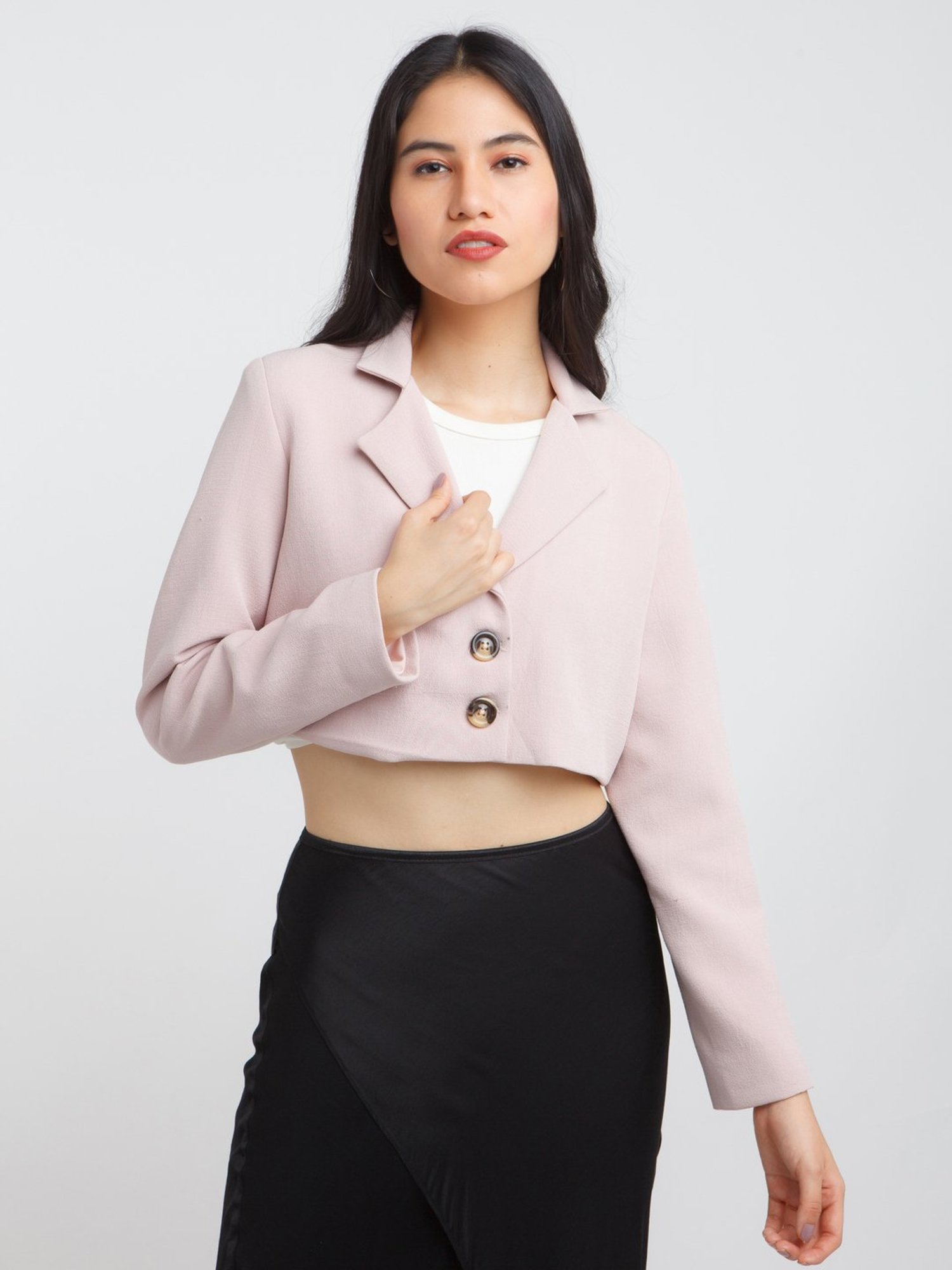 Pink clearance cropped blazer