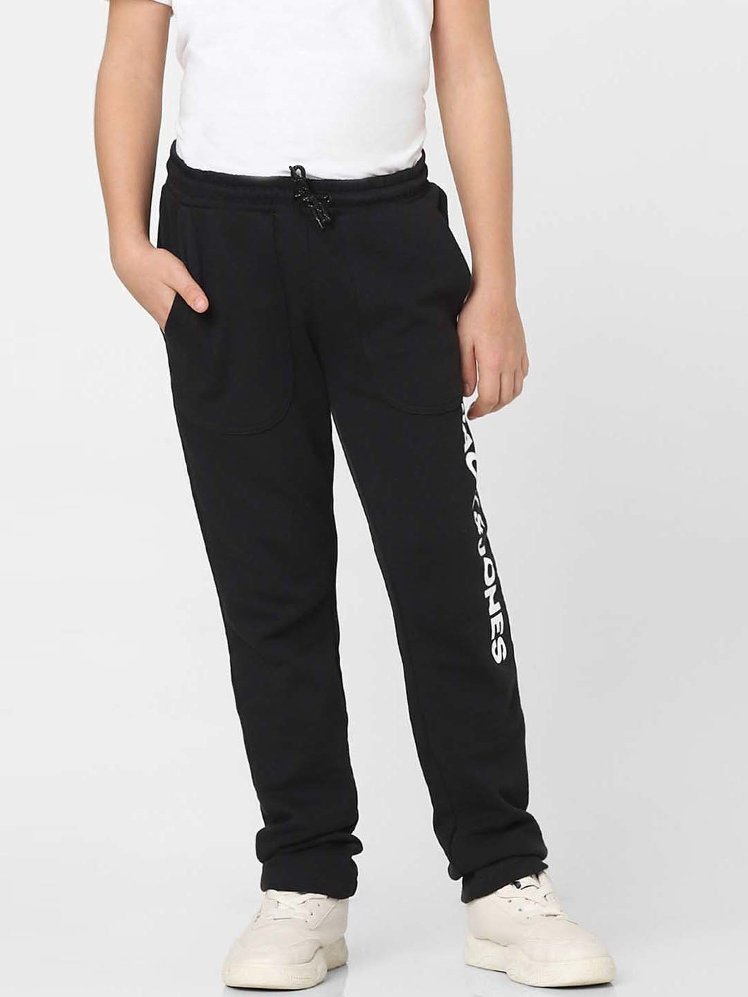 Buy Jack & Jones Junior Black Cotton Printed Trackpants for Boys Clothing  Online @ Tata CLiQ