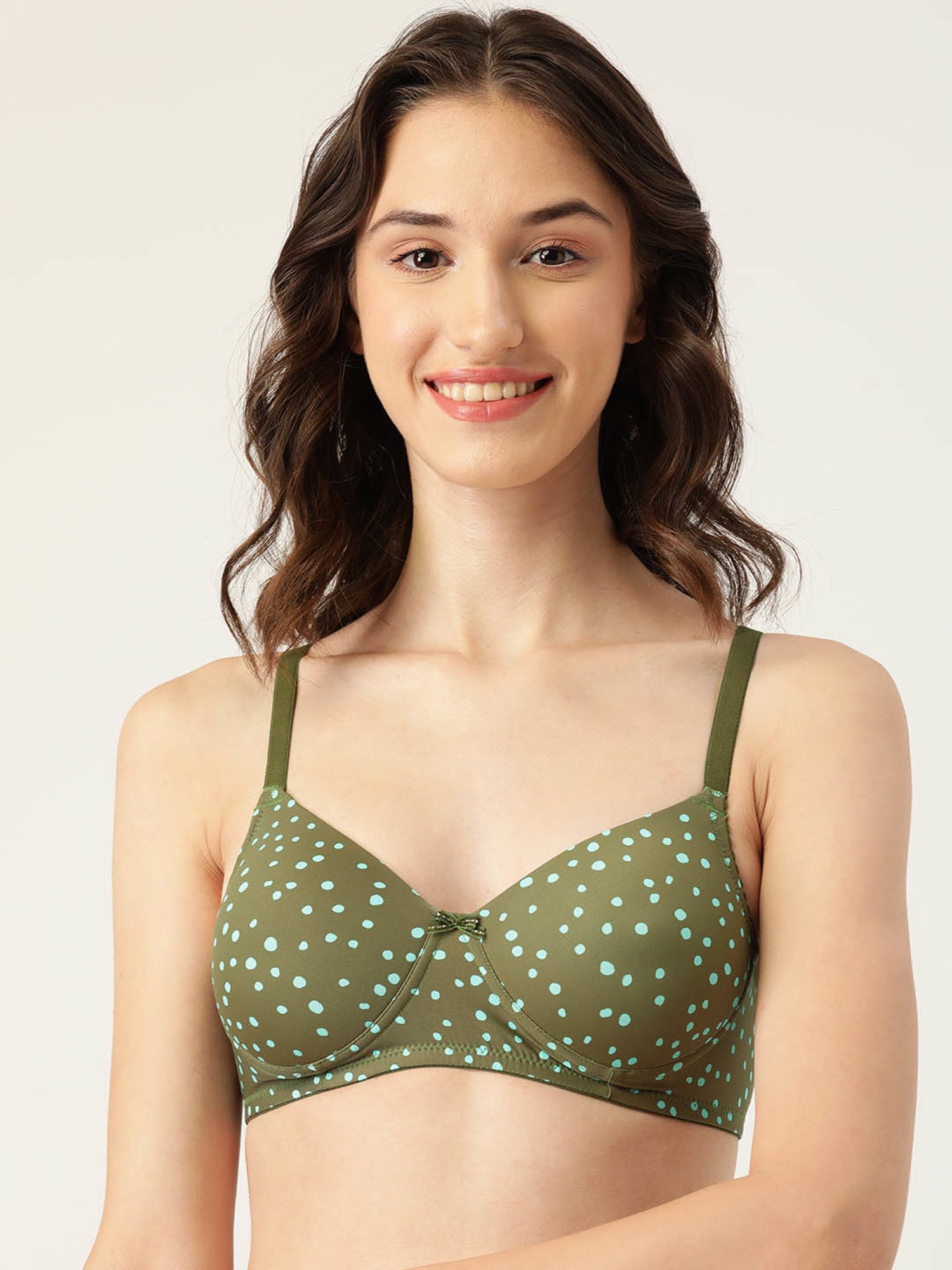 Buy Leading Lady Olive Non-Wired Padded T-Shirt Bra for Women Online @ Tata  CLiQ