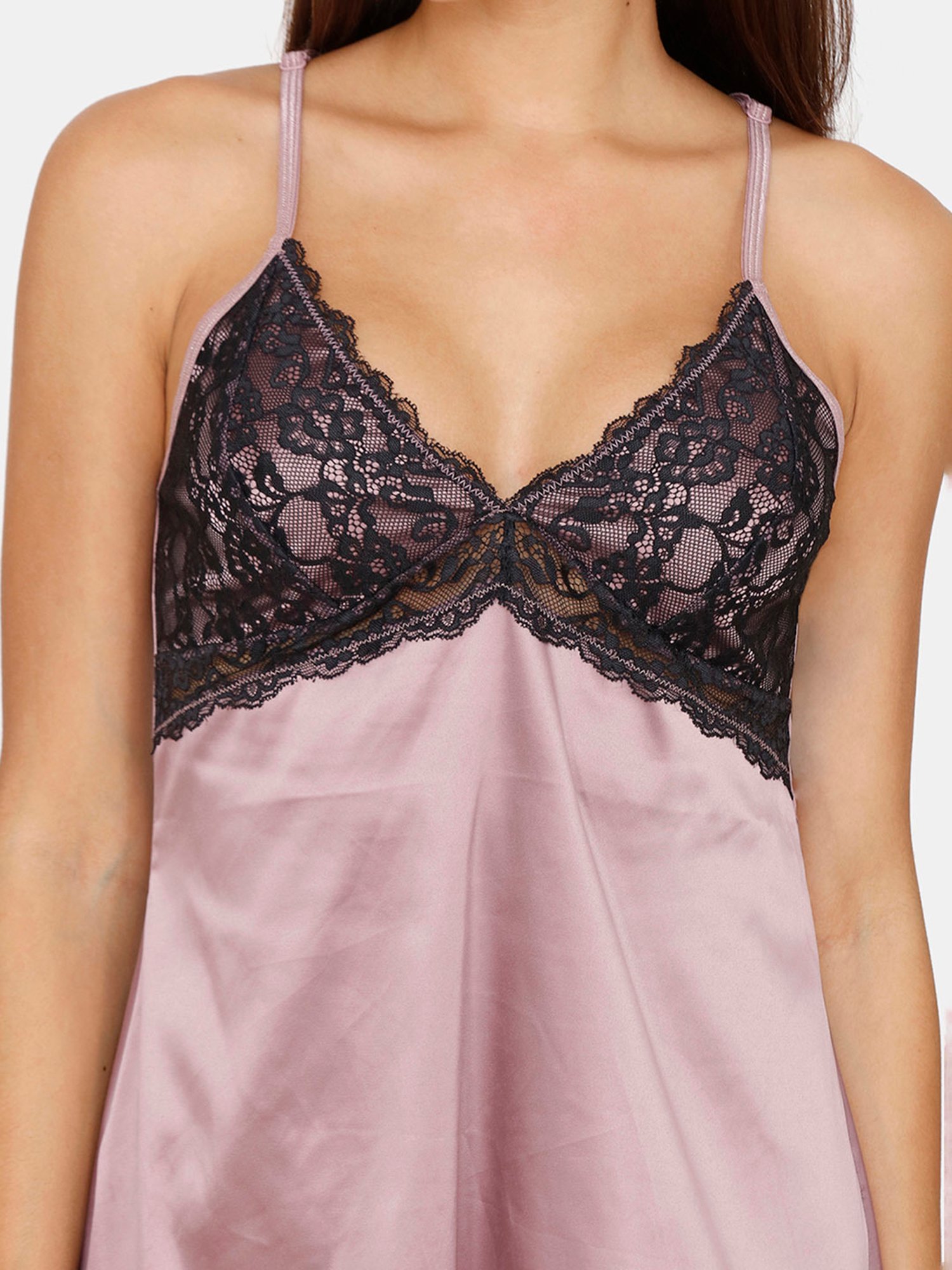 Buy Zivame Light Purple Lace Babydoll With Thongs for Women's Online @ Tata  CLiQ