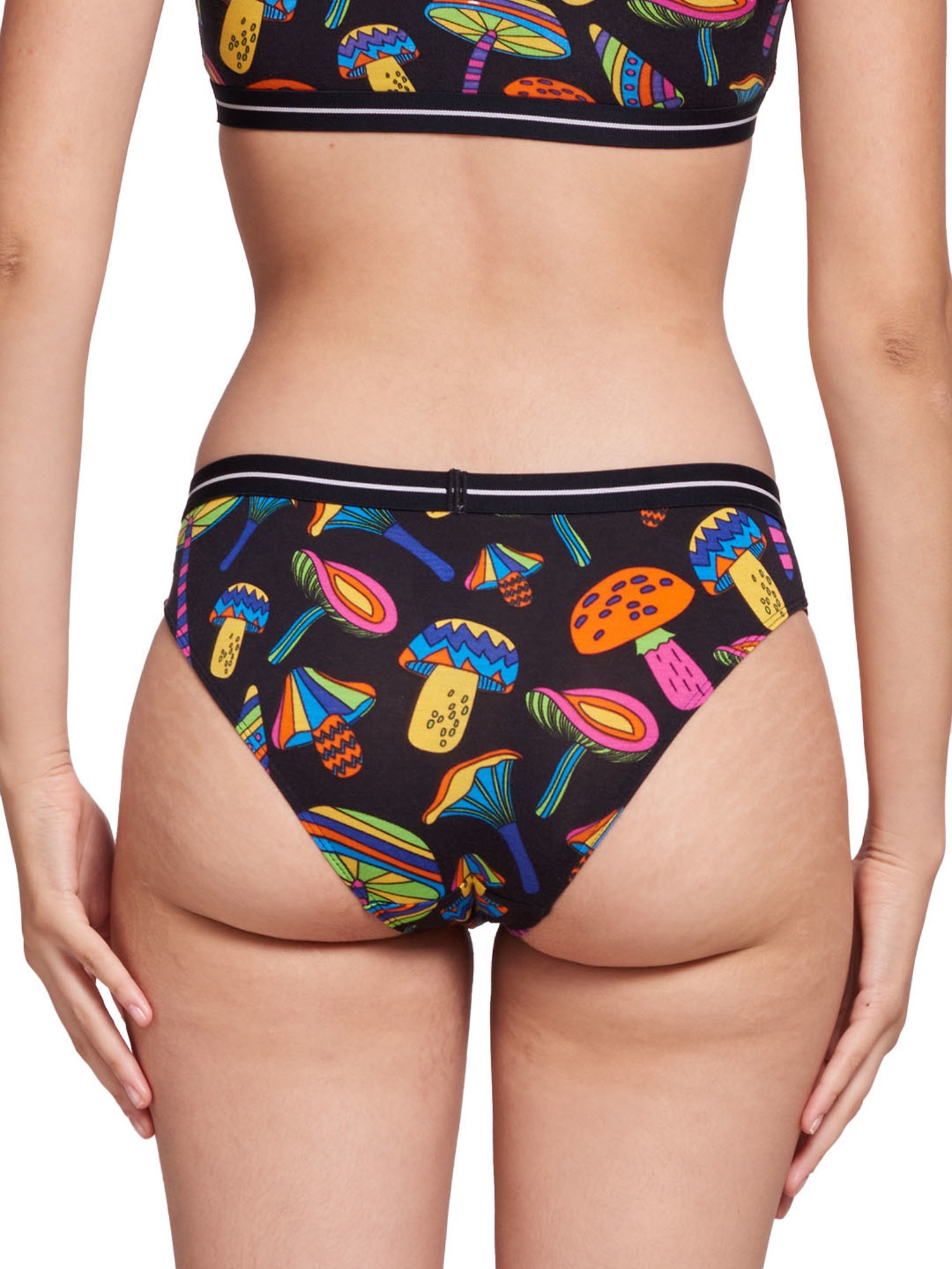 Buy The Souled Store Black Printed Bikini Panty for Women Online