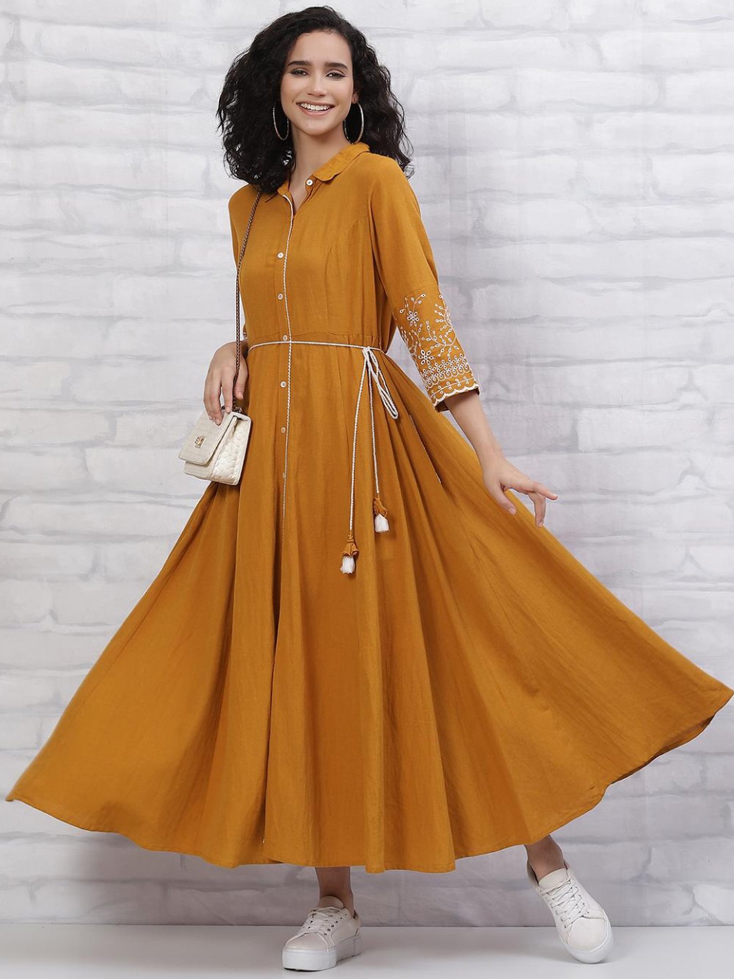 Buy Mustard Color Dress & Long Dresses For Women - Apella